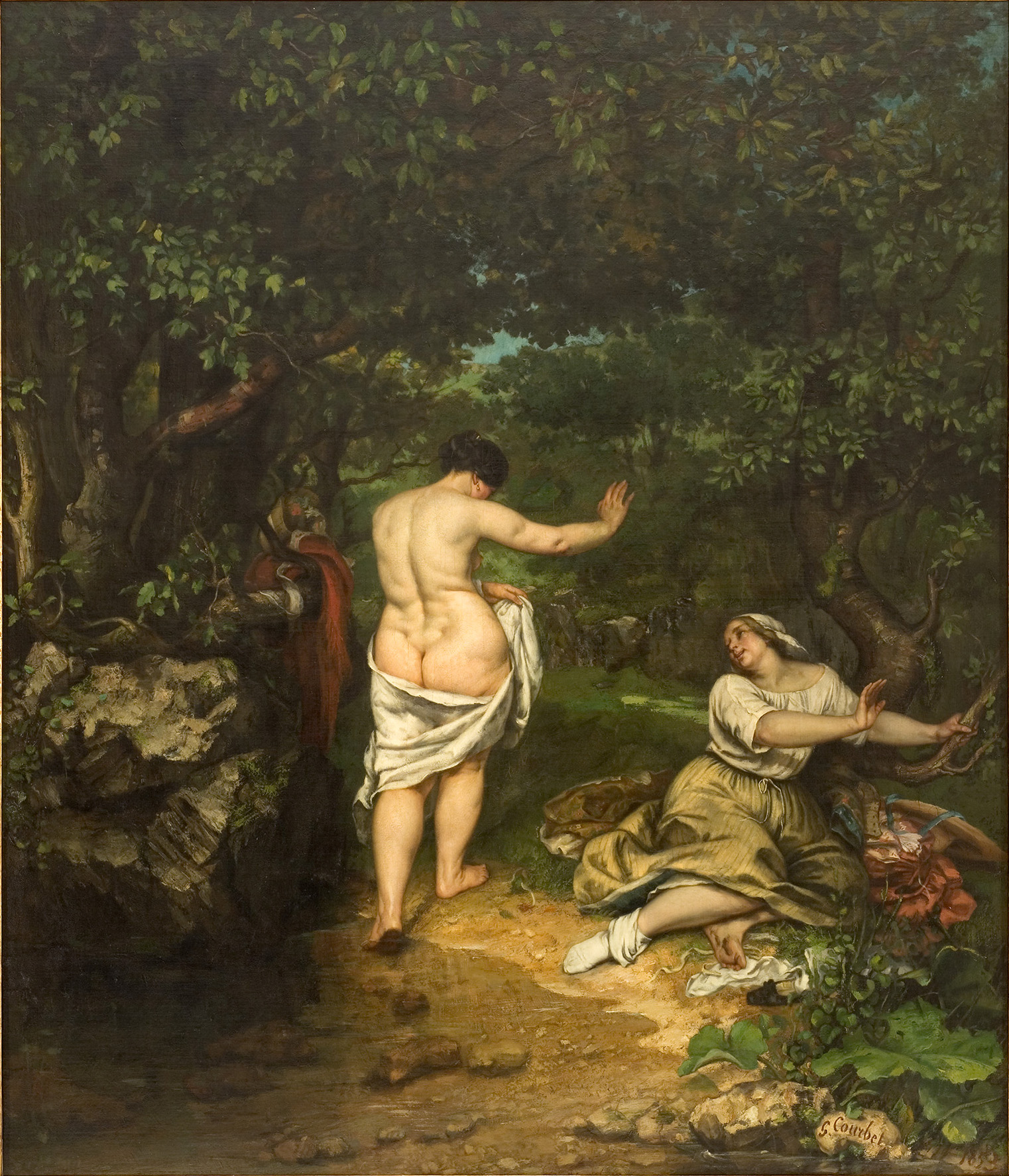 Die Badenden by Gustave Courbet - 1853 - 227 x 193 cm Musée Fabre