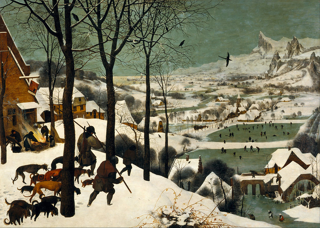 Los cazadores en la nieve by Pieter Bruegel el Viejo - 1565 Kunsthistorisches Museum