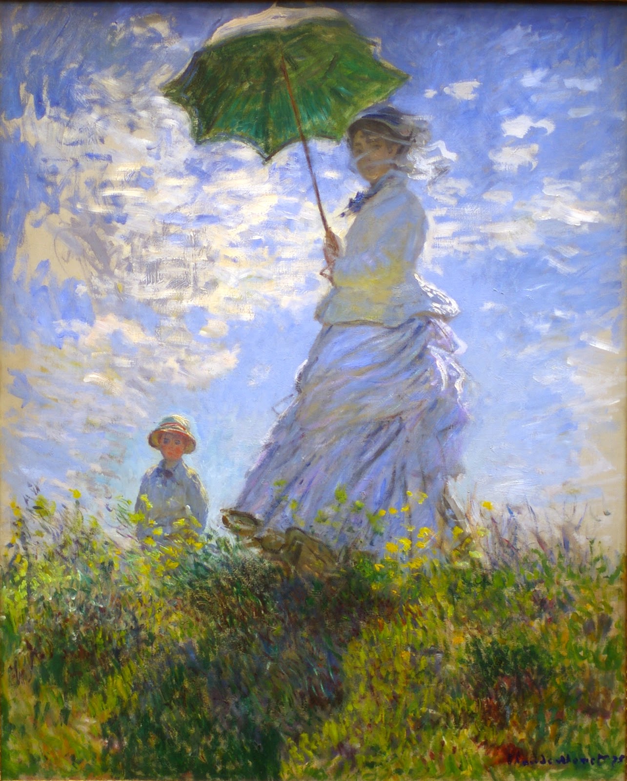 Güneş Şemsiyesi ile Bir Kadın by Claude Monet - 1875 - 100 × 81 cm 