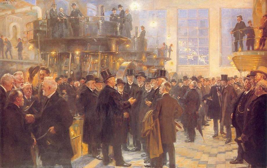 De Mannen van de Industrie by P.S. Krøyer - 1903 - 116 × 185 cm Dit Nationalhistoriske Museum på Frederiksborg Slot
