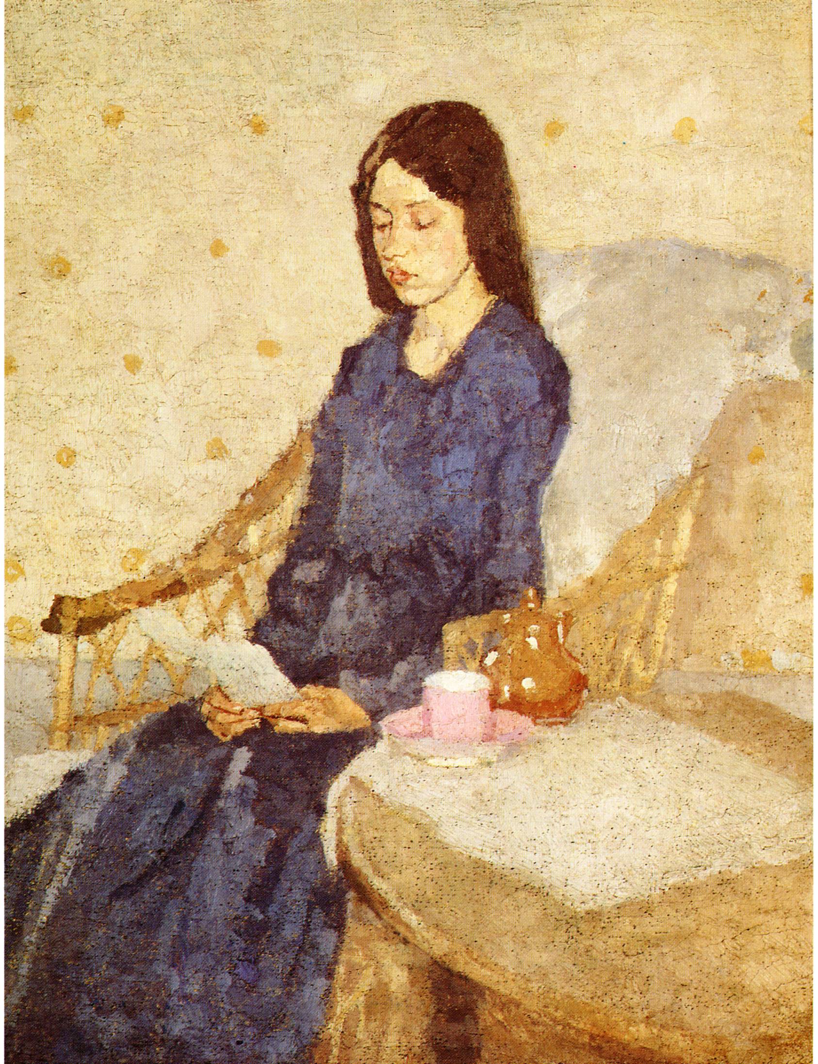 De herstellende zieke by Gwen John - 1924 - 41.2 x 33 cm 