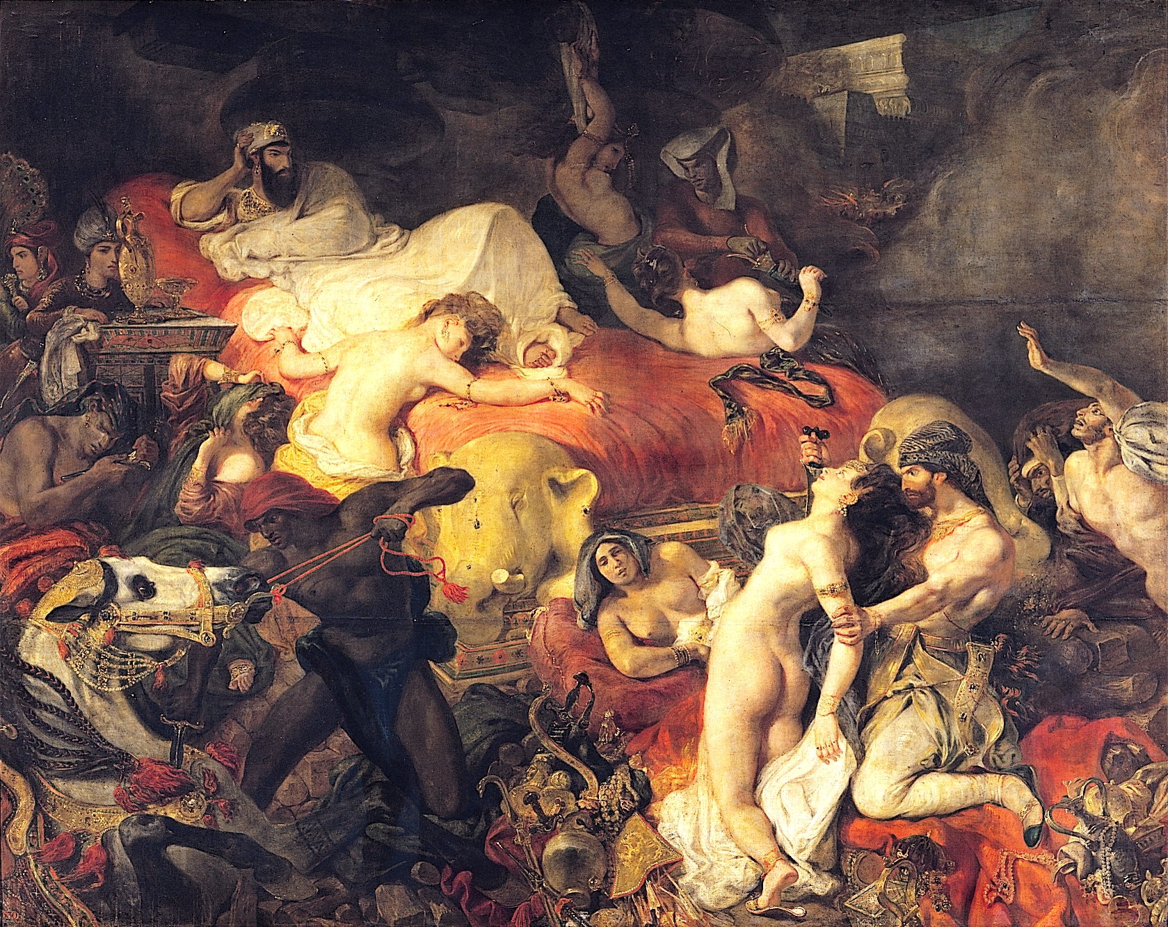 Sardanapalus halála by Eugène Delacroix - 1827 - 392 x 496 cm 