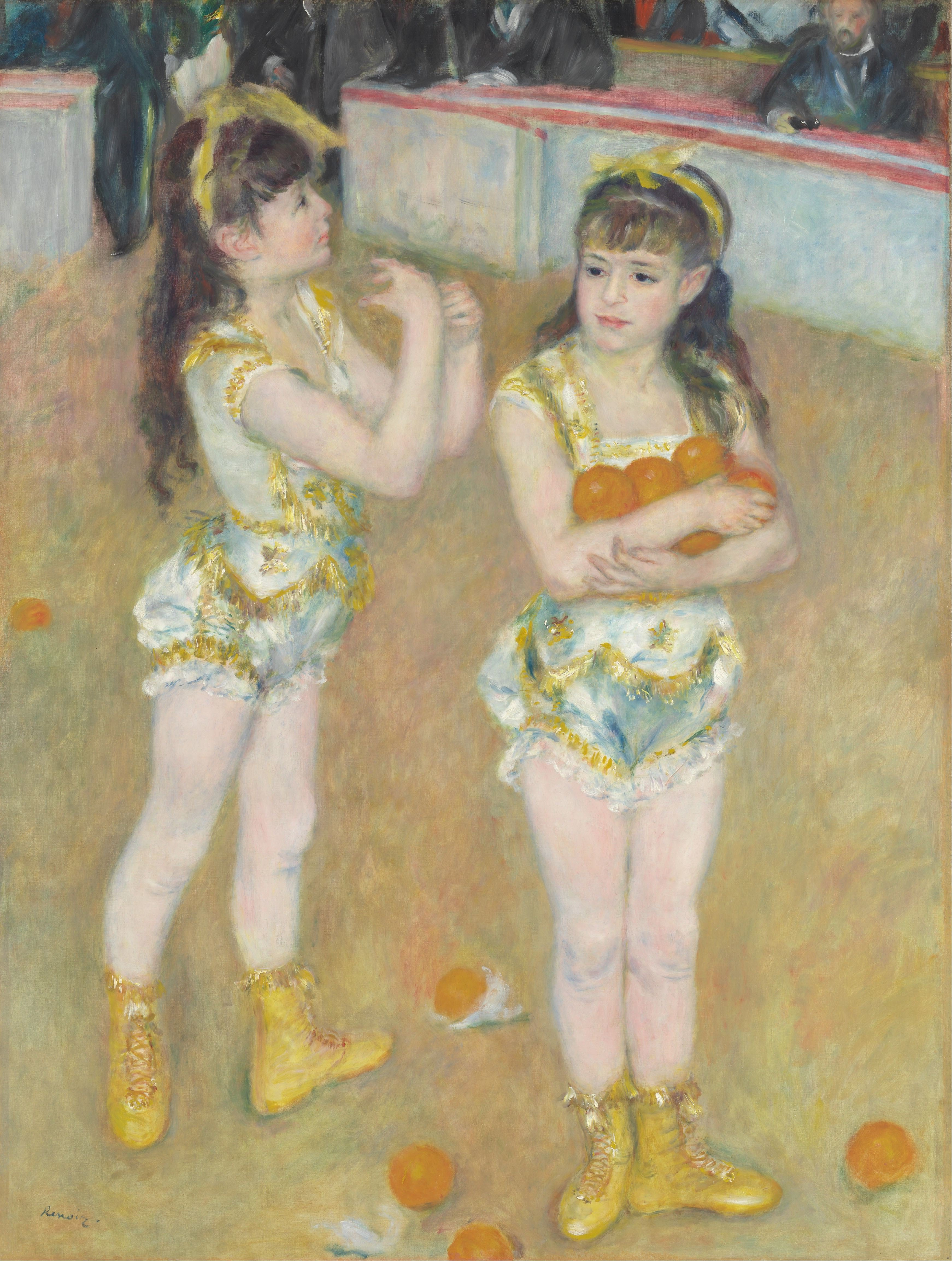 Acrobats at the Cirque Fernando (Francisca and Angelina Wartenberg) by Pierre-Auguste Renoir - 1879 - 131.2 × 99.2 cm Art Institute of Chicago