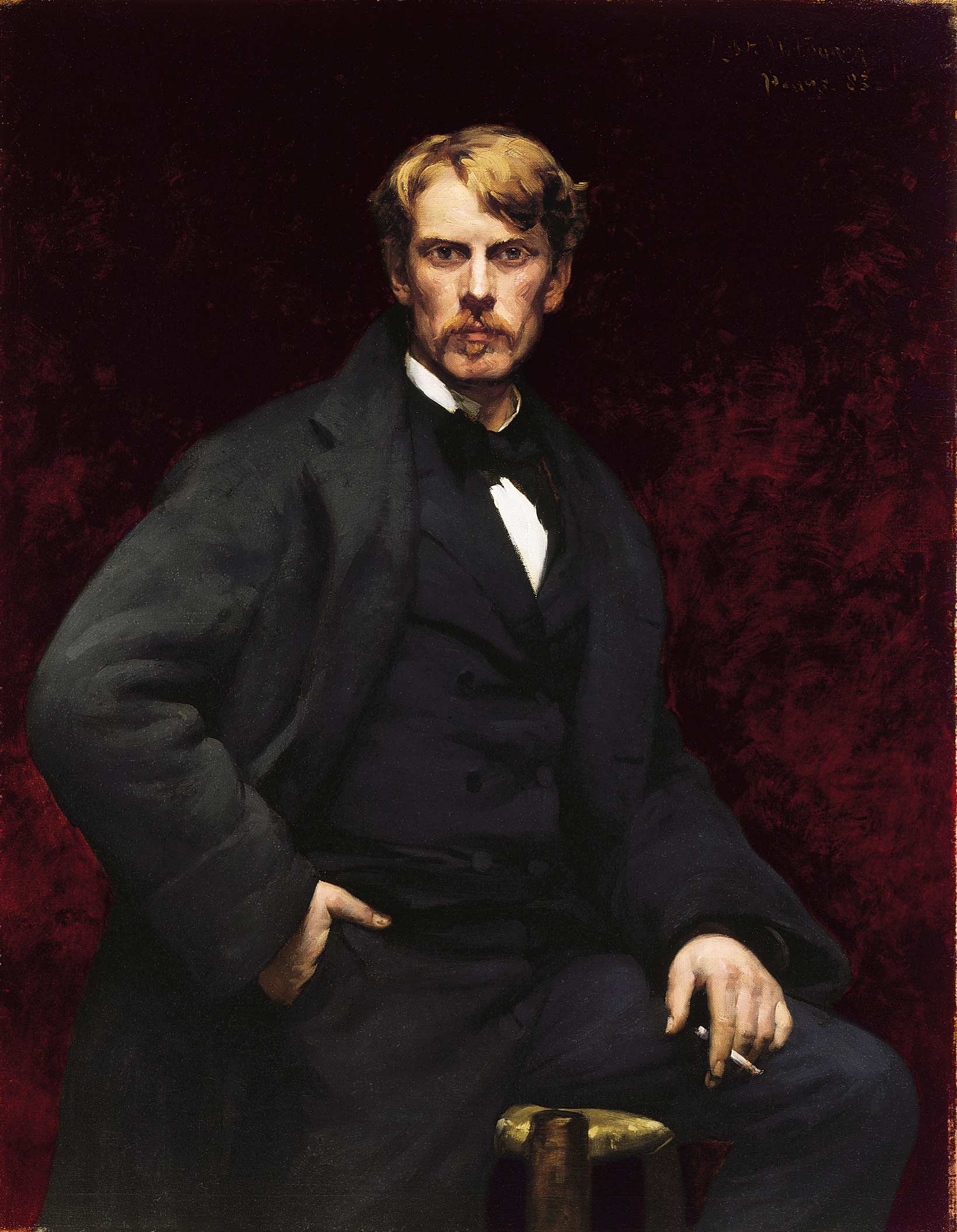 約翰‧S‧康威的肖像 by Robert Vonnoh - 1883 - - 
