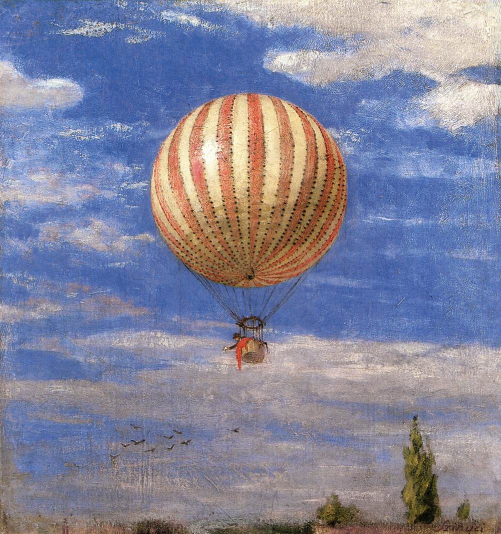 The Balloon by Pál Szinyei Merse  - 1878 - 42 x 39,3 cm Magyar Nemzeti Galéria, Budapest