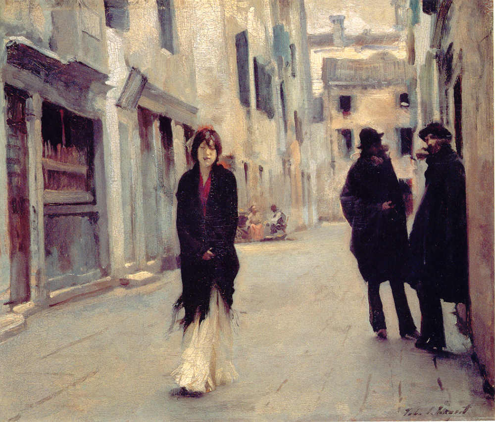 Ulice v Benátkách by John Singer Sargent - Kolem roku 1882 - 45,1 cm × 53,9 cm 