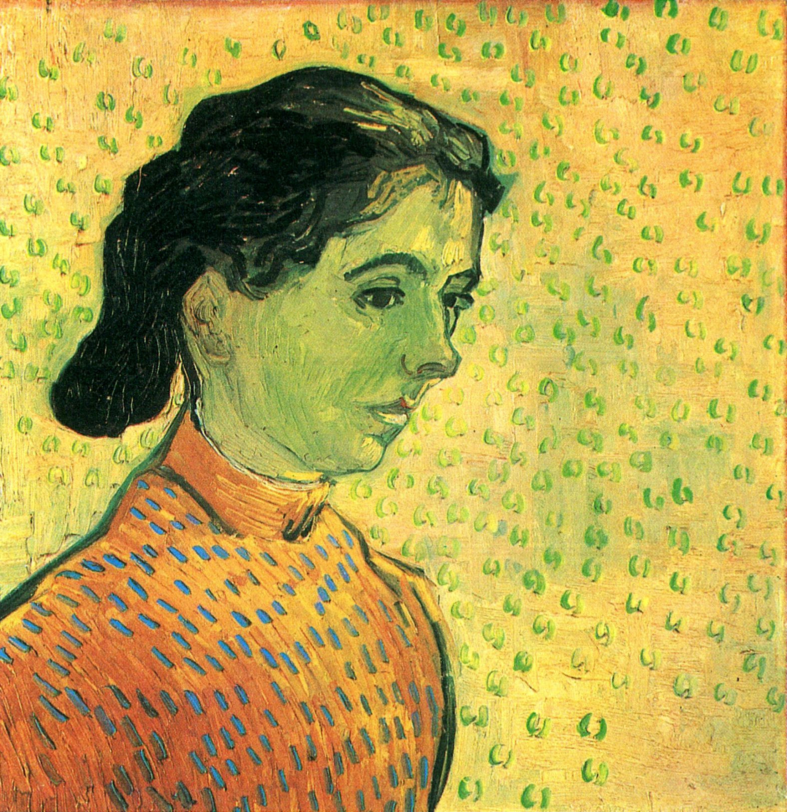 The Little Arlesienne by Vincent van Gogh - 1890 - 51 x 49 cm Kröller-Müller Museum