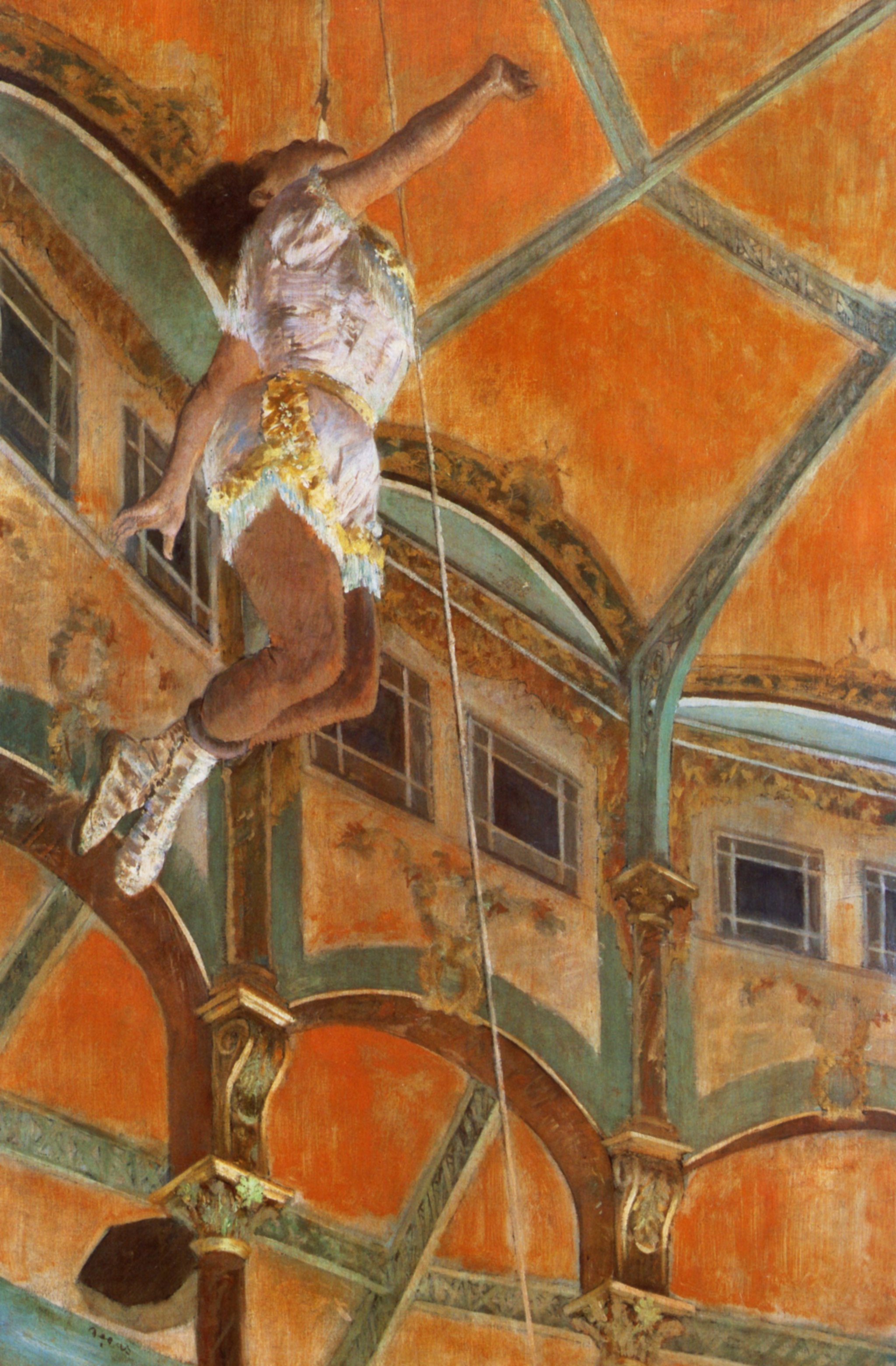 Мисс Лала в цирке Фернандо by Edgar Degas - 1879 - 117.2 x 77.5 см 