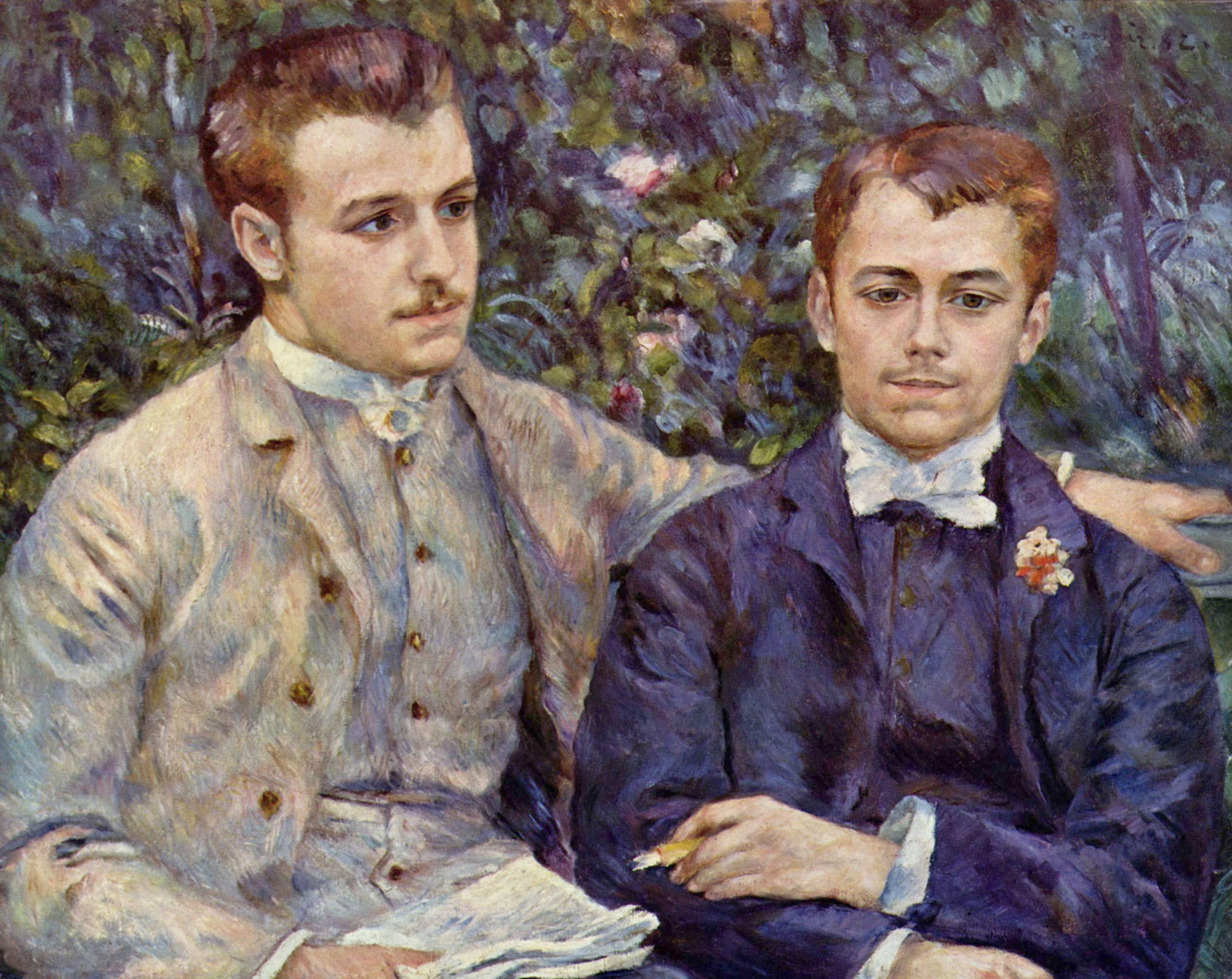 Retrato de Charles e Georges Durand Ruel by Pierre-Auguste Renoir - 1882 - 65 x 81 cm coleção privada