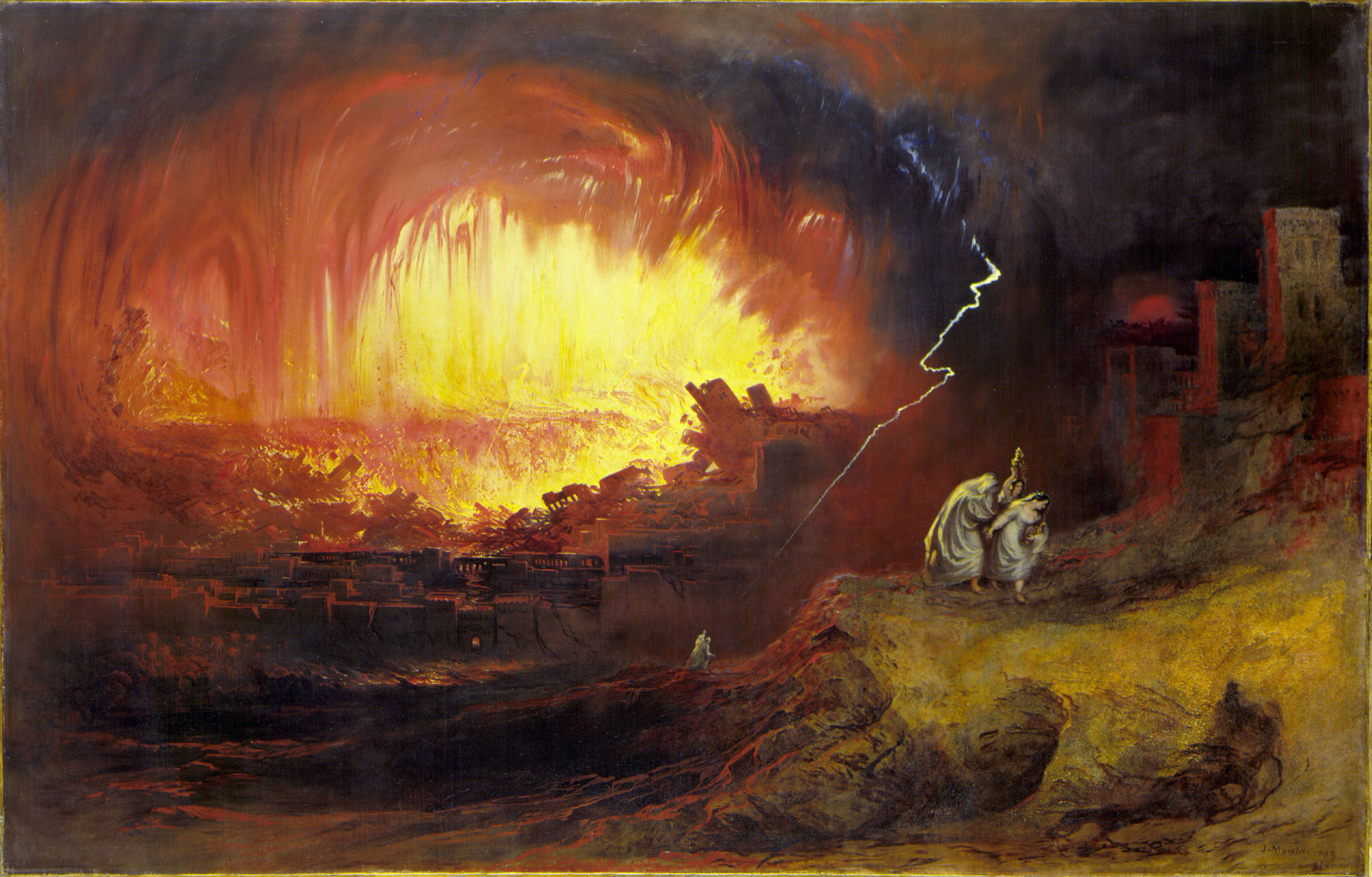 Η καταστροφή στα Σόδομα και στα Γόμορρα by John Martin - 1852 - 136,3 x 212,3 εκ. 