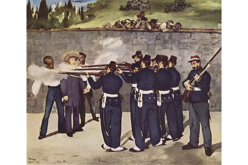 Die Hinrichtung von Kaiser Maximilian von Mexiko by Édouard Manet - ca. 1867 - 252 x 305 cm Kunsthalle Mannheim