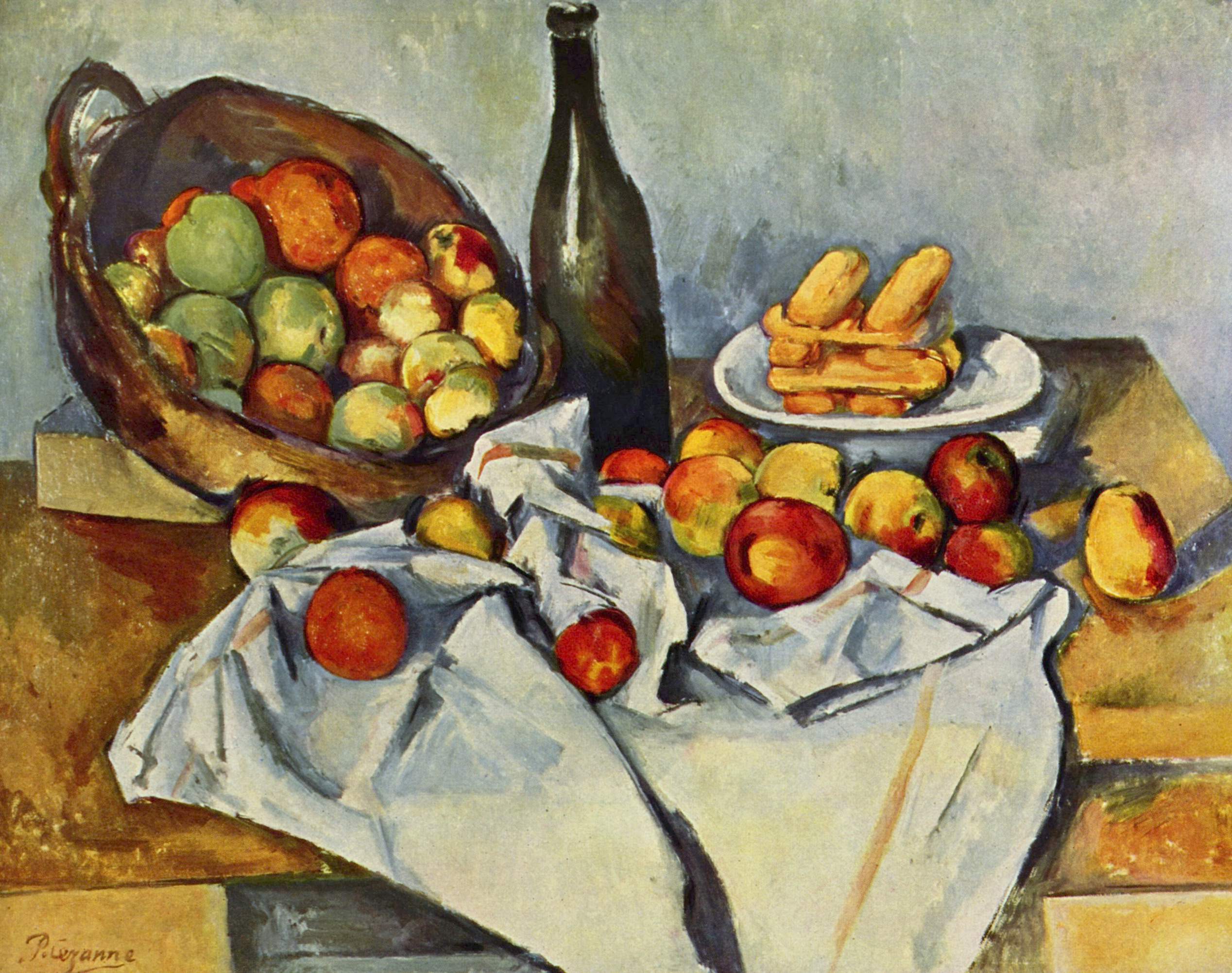 一籃蘋果 by Paul Cézanne - 西元1895 - 62 x 79公分 