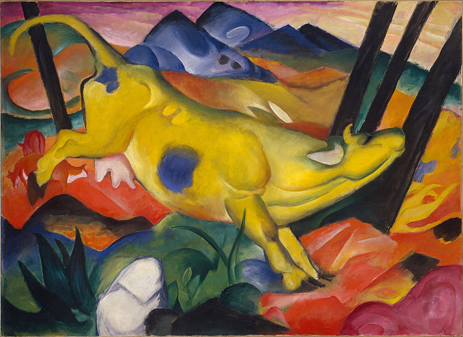 Žlutá kráva by Franz Marc - 1911 - 140,5 x 189,2 cm 