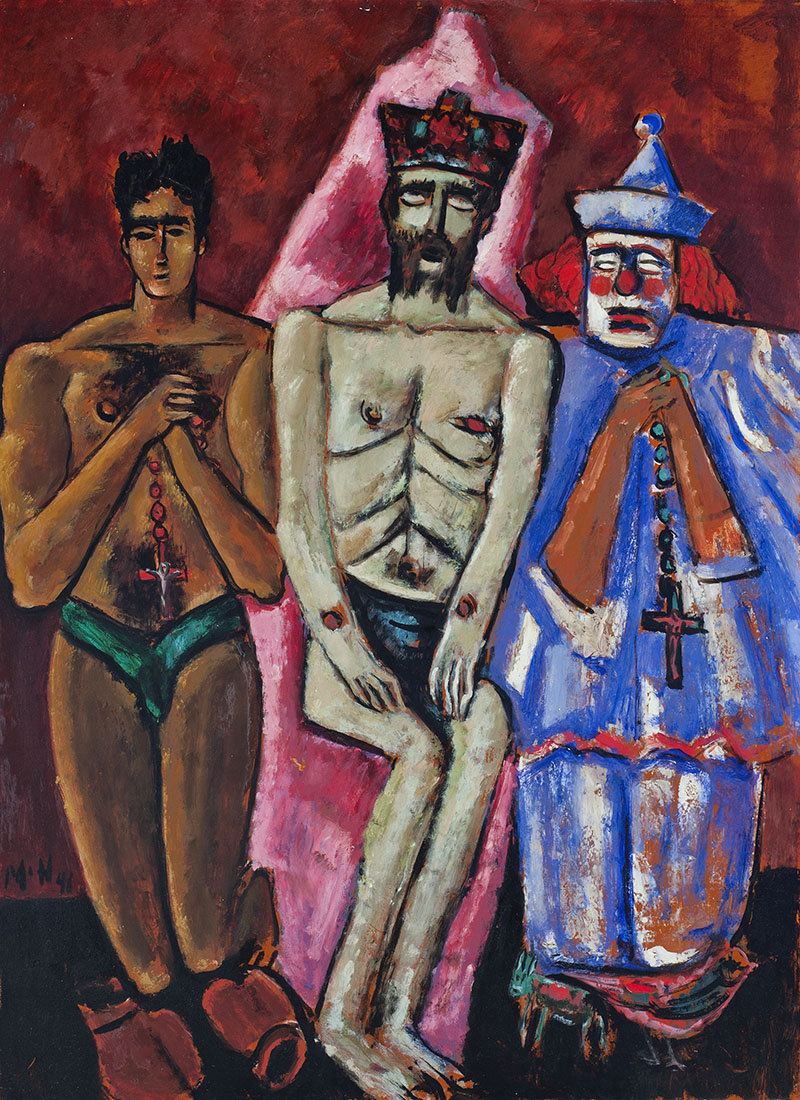 Drei Freunde  by Marsden Hartley - 1941 - 104.1 x 76.2 cm Indiana University Art Museum