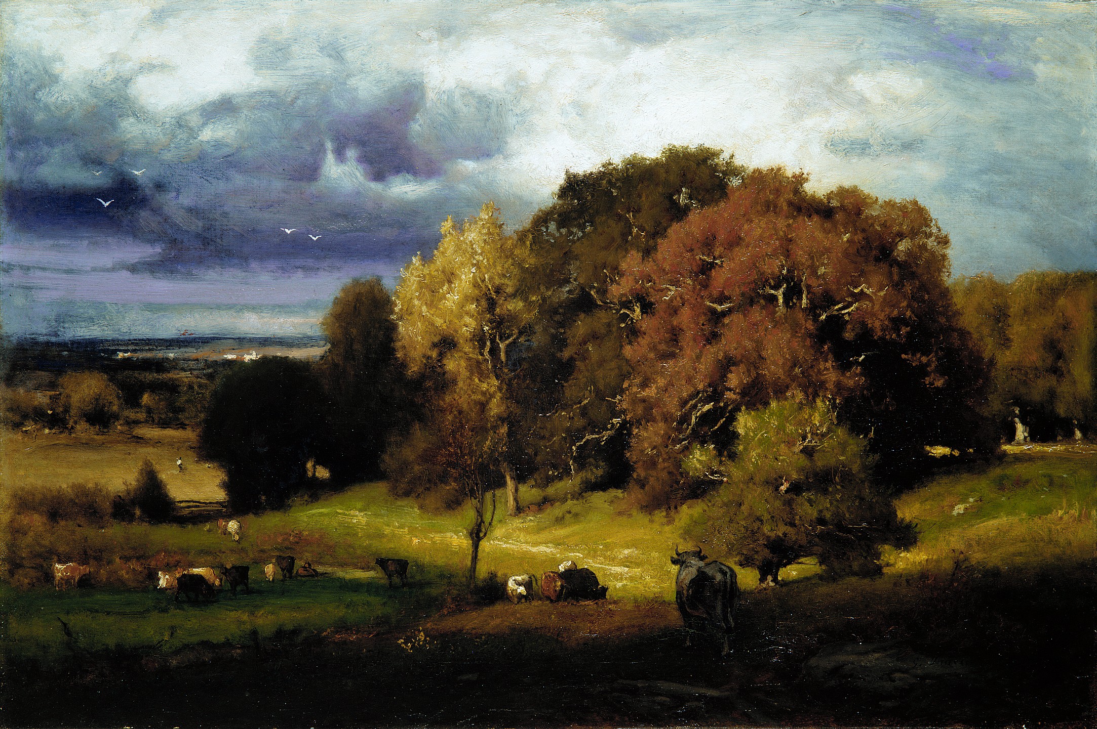 Eiken in de herfst by George Inness - 1878 - 54.3 x 76.5 cm 