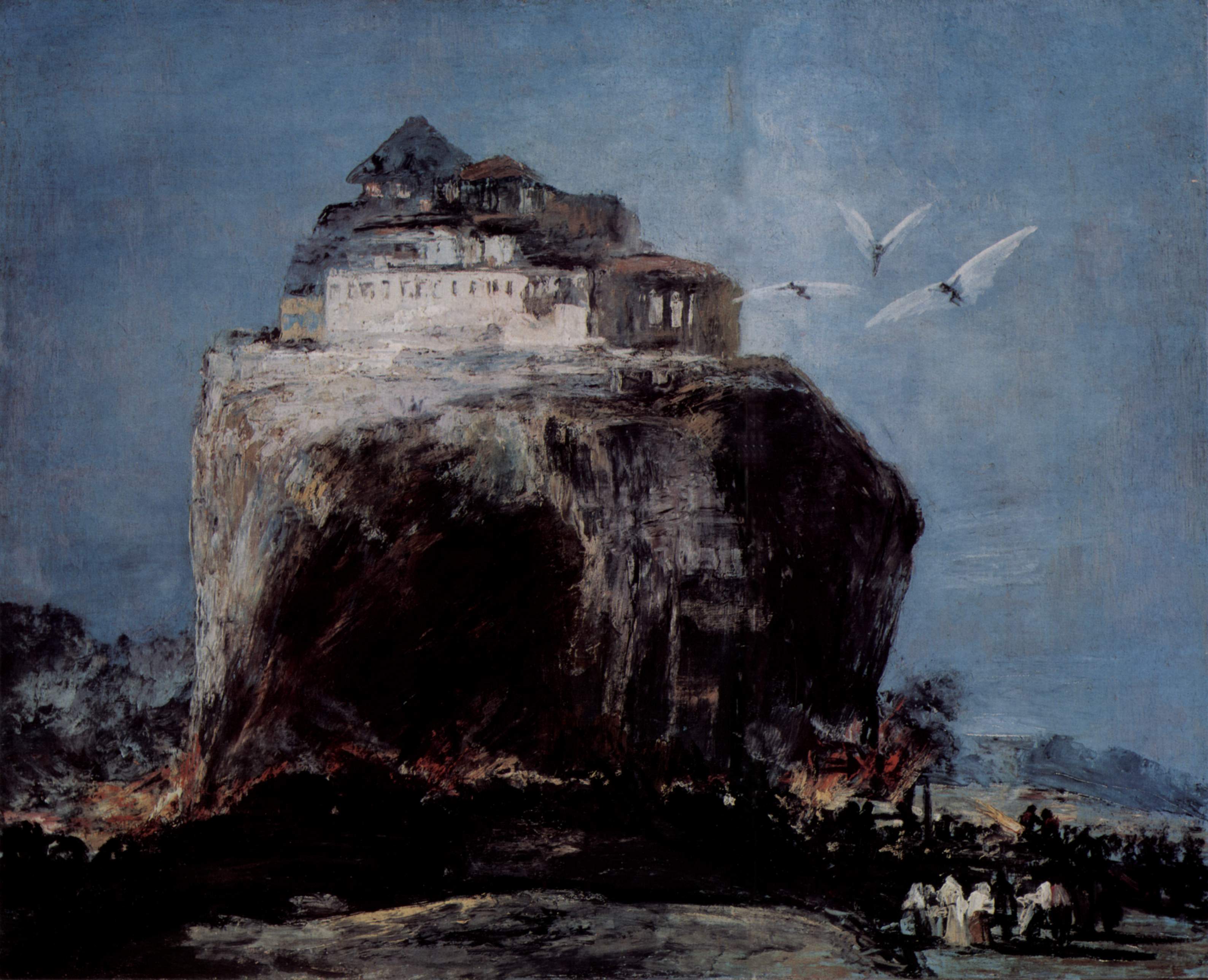 岩石上的城市 by 弗朗西斯科 戈雅（的追随者） - 约1815 - 83.8 x 104.1 cm 
