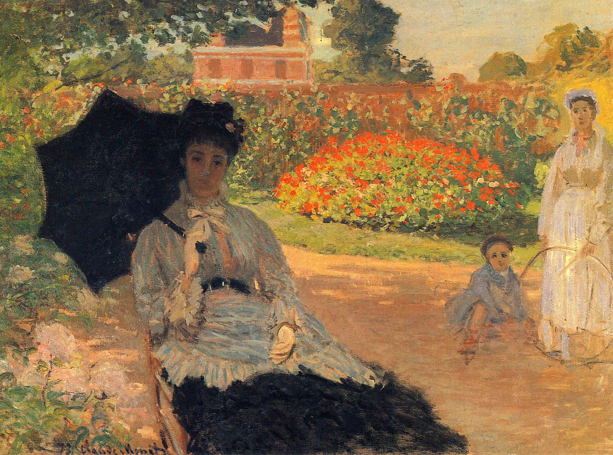 Camille Monet en el jardín by Claude Monet - 1873 Fundación de la Colección E. G. Bührle