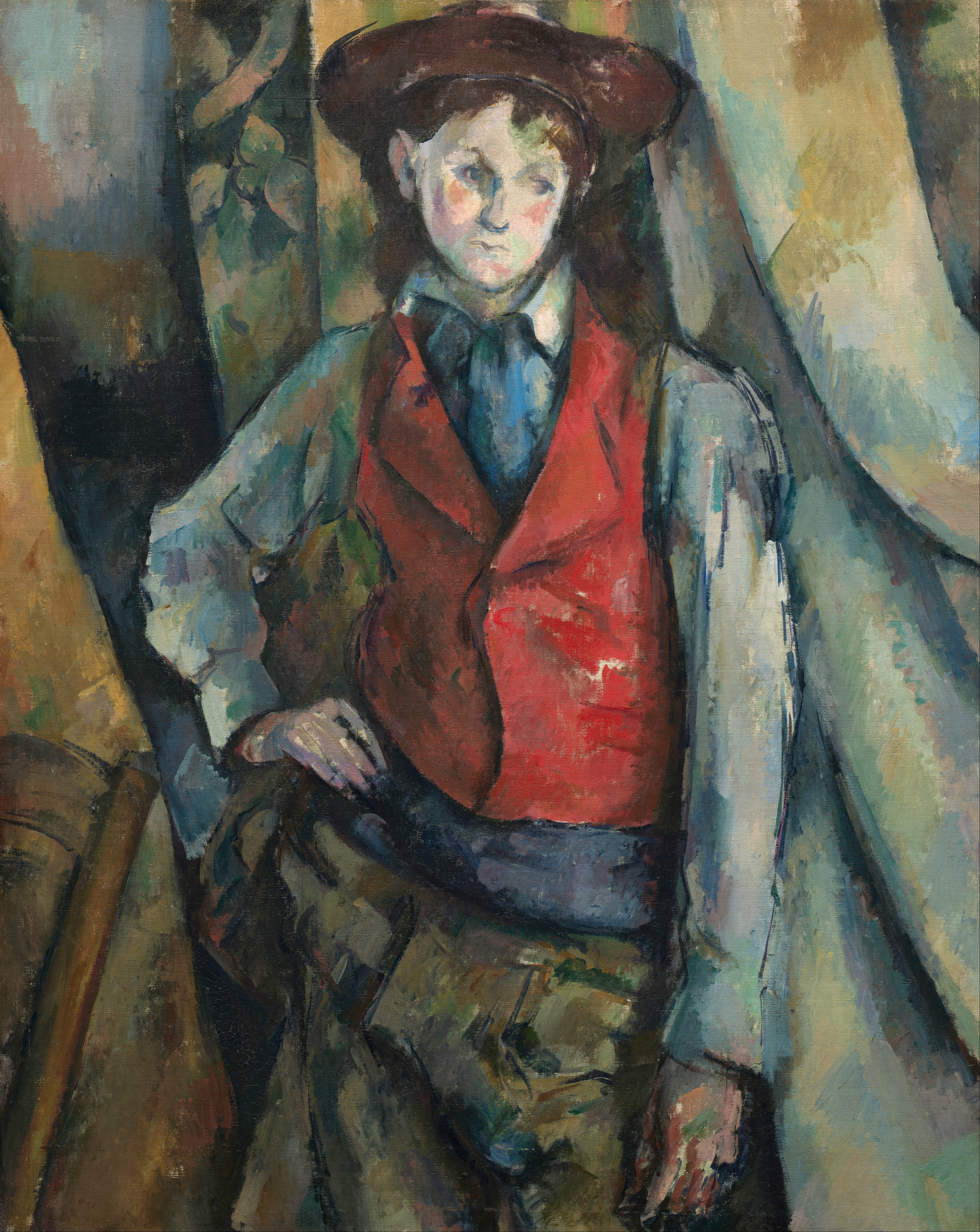 Boy in a Red Waistcoat by Paul Cézanne - 1888-1890 - 89.5 x 72.4 cm National Gallery of Art