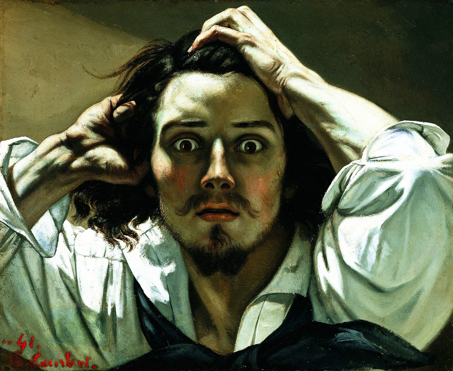 Отчаянный человек by Gustave Courbet - 1845 - 45 × 55 см 
