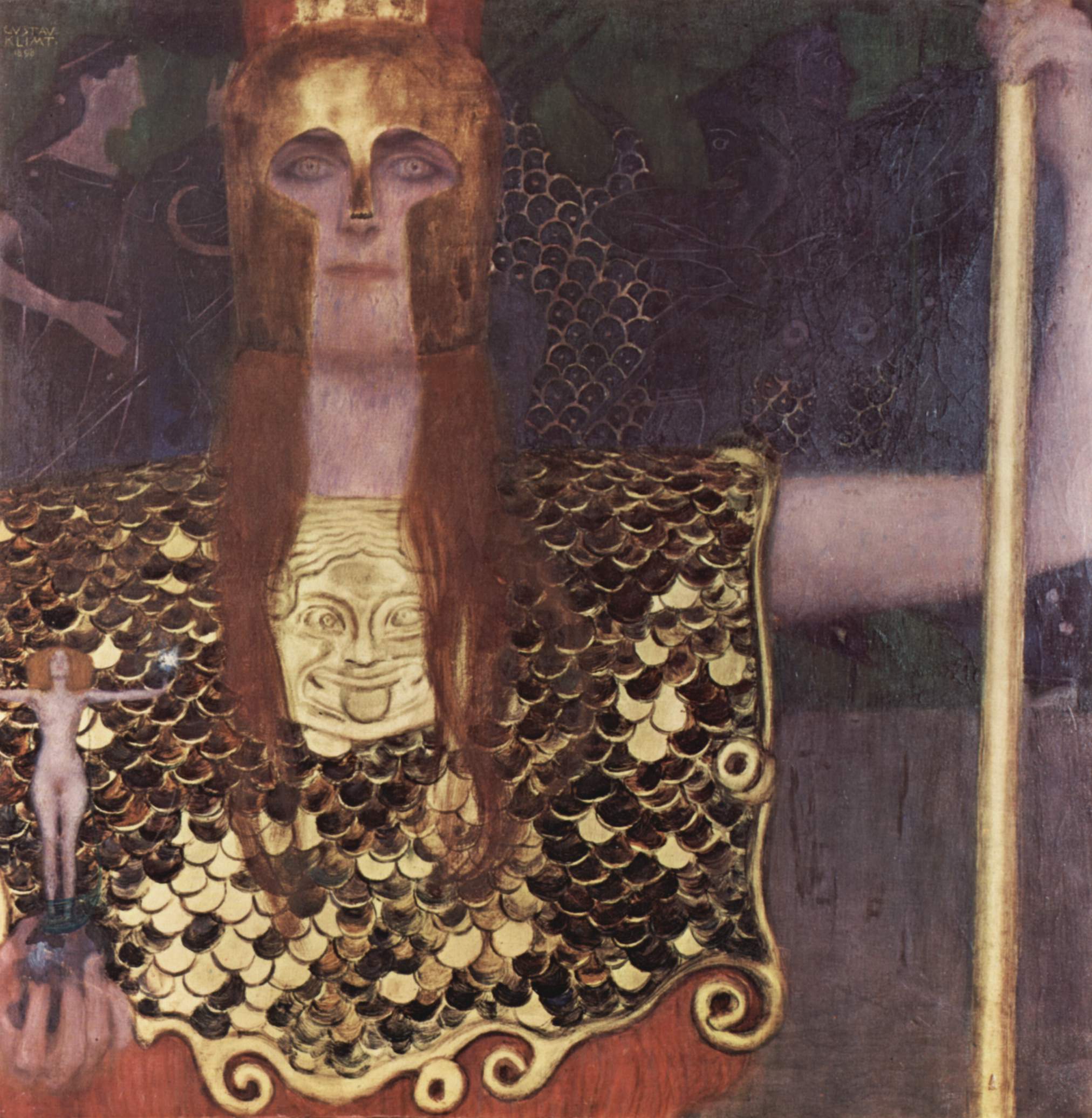 帕拉斯·雅典娜 by 古斯塔夫 克林姆特 - 1898 - 75 × 75 厘米 