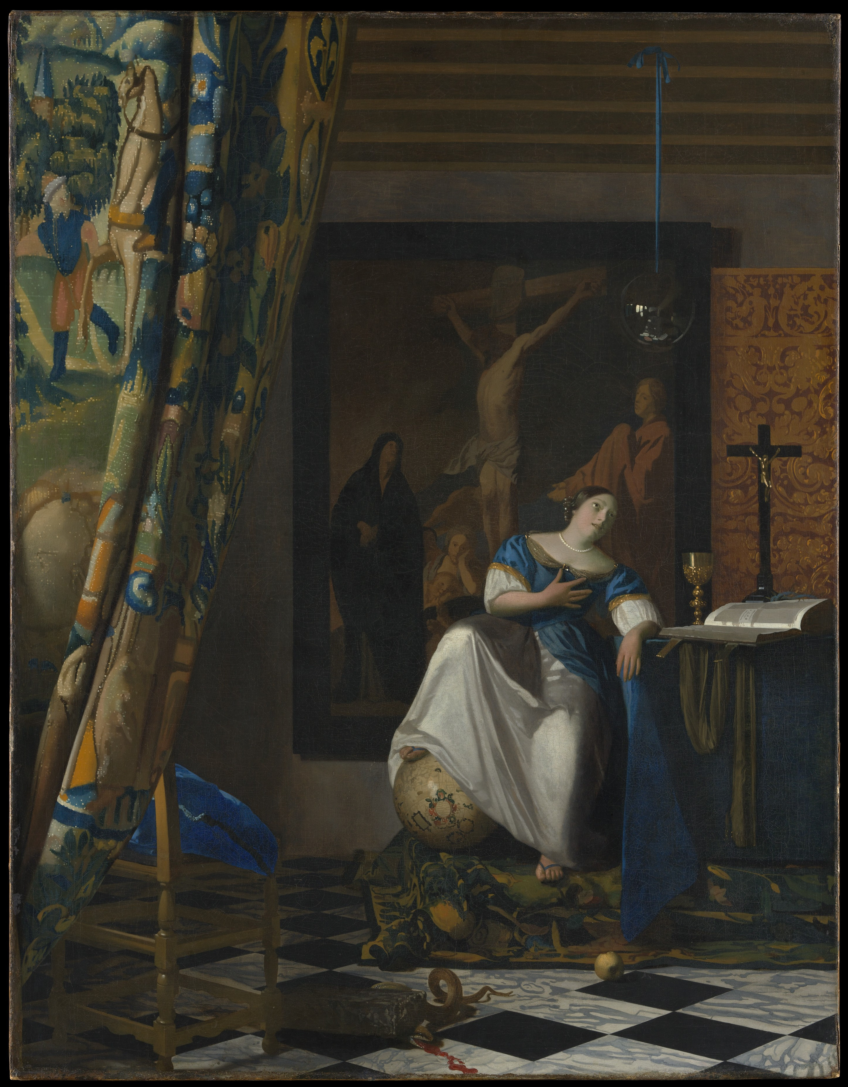 Аллегория веры by Johannes Vermeer - 1671-1674 - 114,3 x 88,9 см 