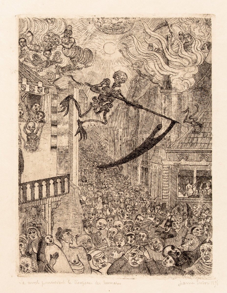 Death Chasing the Flock of Mortals by James Ensor - 1896 - 31.9 x 24.9 cm Museum of Modern Art