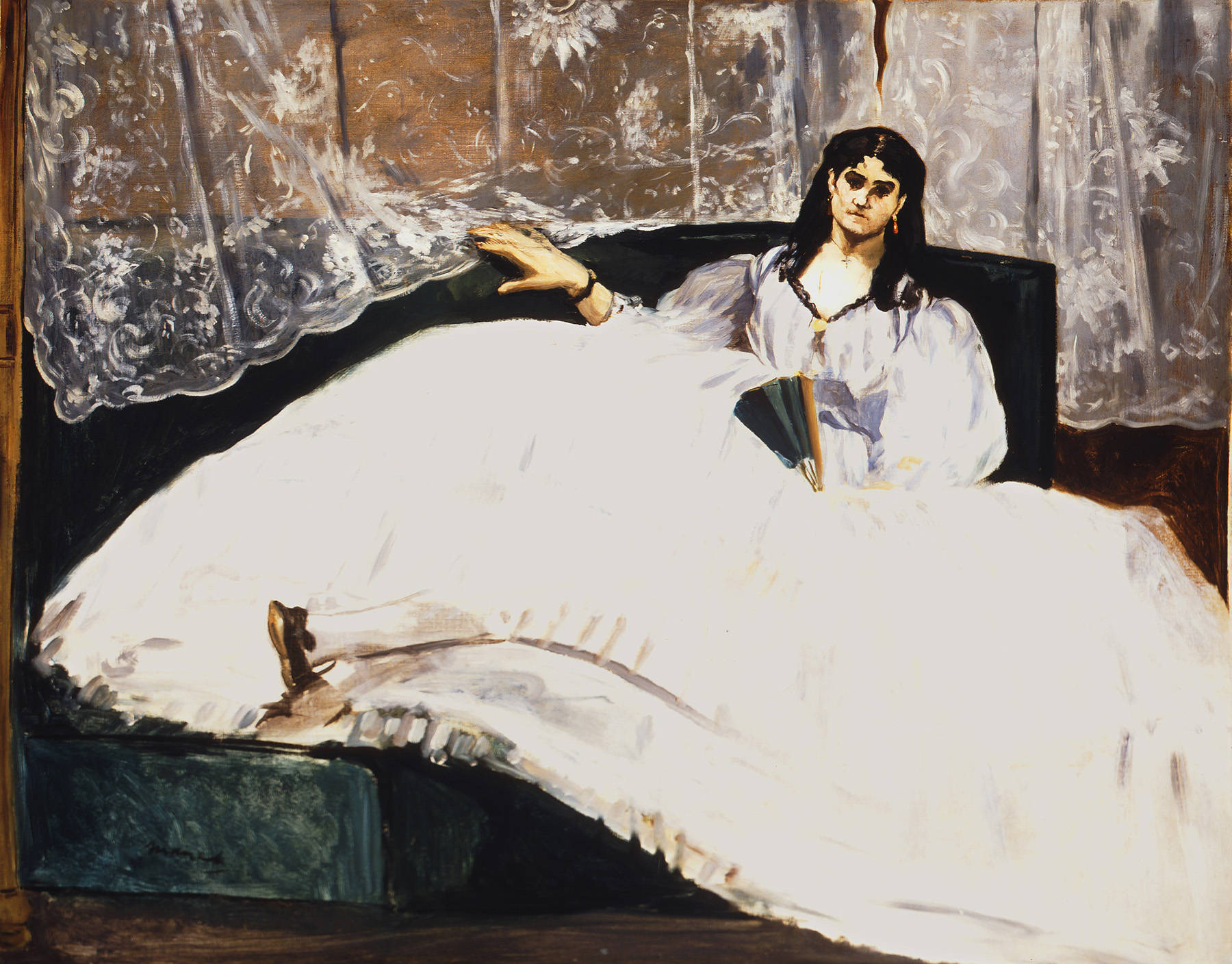 La amante de Baudelaire, reclinada by Édouard Manet - 1862 - 113 x 90 cm Szépművészeti MúzeumnameSzépművészeti Múzeum