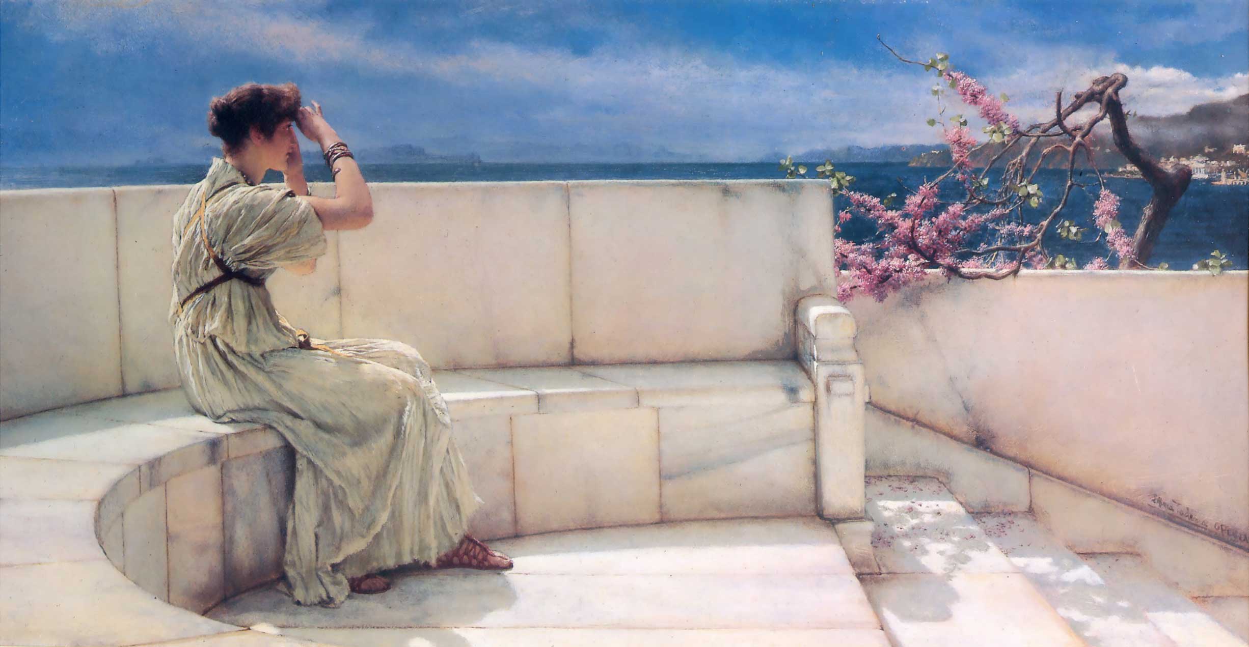 Expectations by Lawrence Alma-Tadema - 1885 -  45 x 66.1 cm private collection