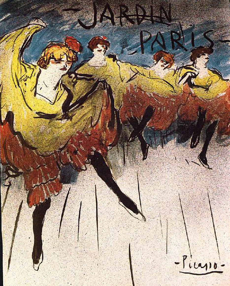 Jardin de Paris (Дизайн постера) by Pablo Picasso - 1901 - 64.8 x 49.5 см 