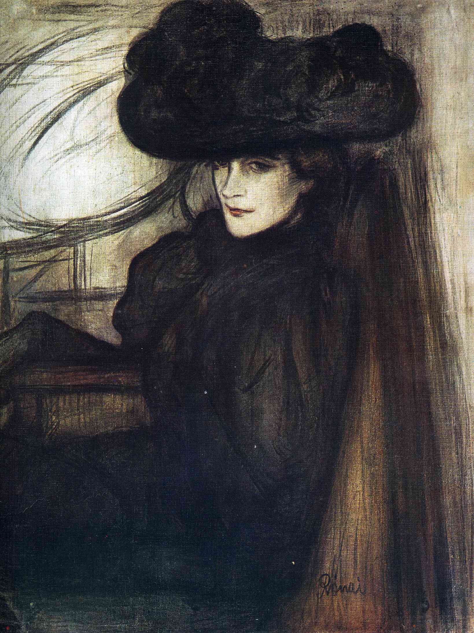 Lady with Black Veil by József Rippl-Rónai - 1896 - 99 x 80 cm Magyar Nemzeti Galéria, Budapest