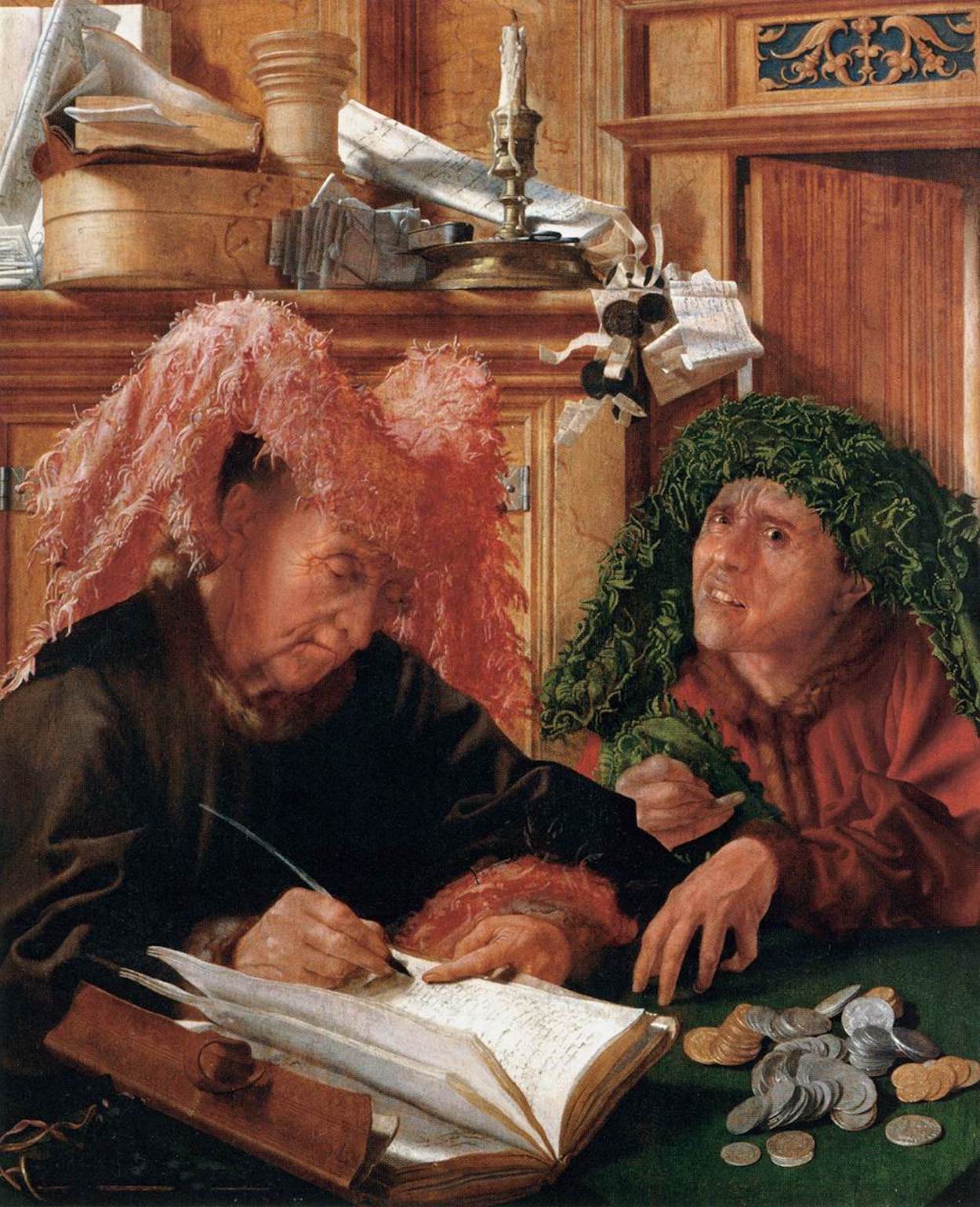 Two Tax Collector by Marinus van Reymerswaele - c. 1540 - 92 x 74.6 cm National Gallery