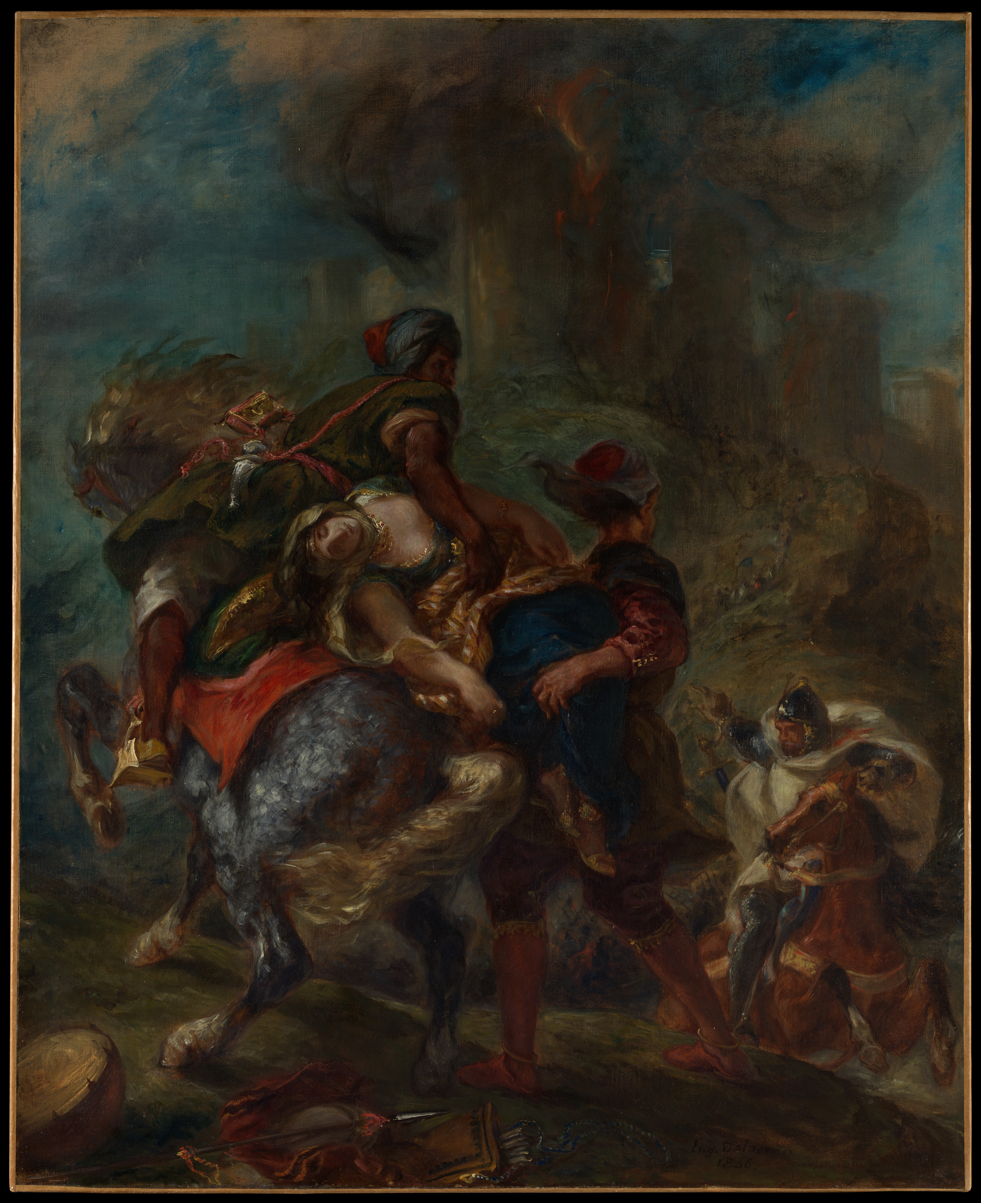 Únos Rebeky by Eugène Delacroix - 1846 - 100,3 cm x 81,9 cm 