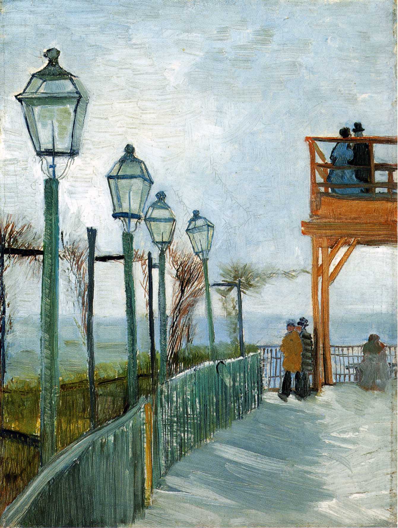 Widok z Belwederu na Montmartre by Vincent van Gogh - 1886 - - 