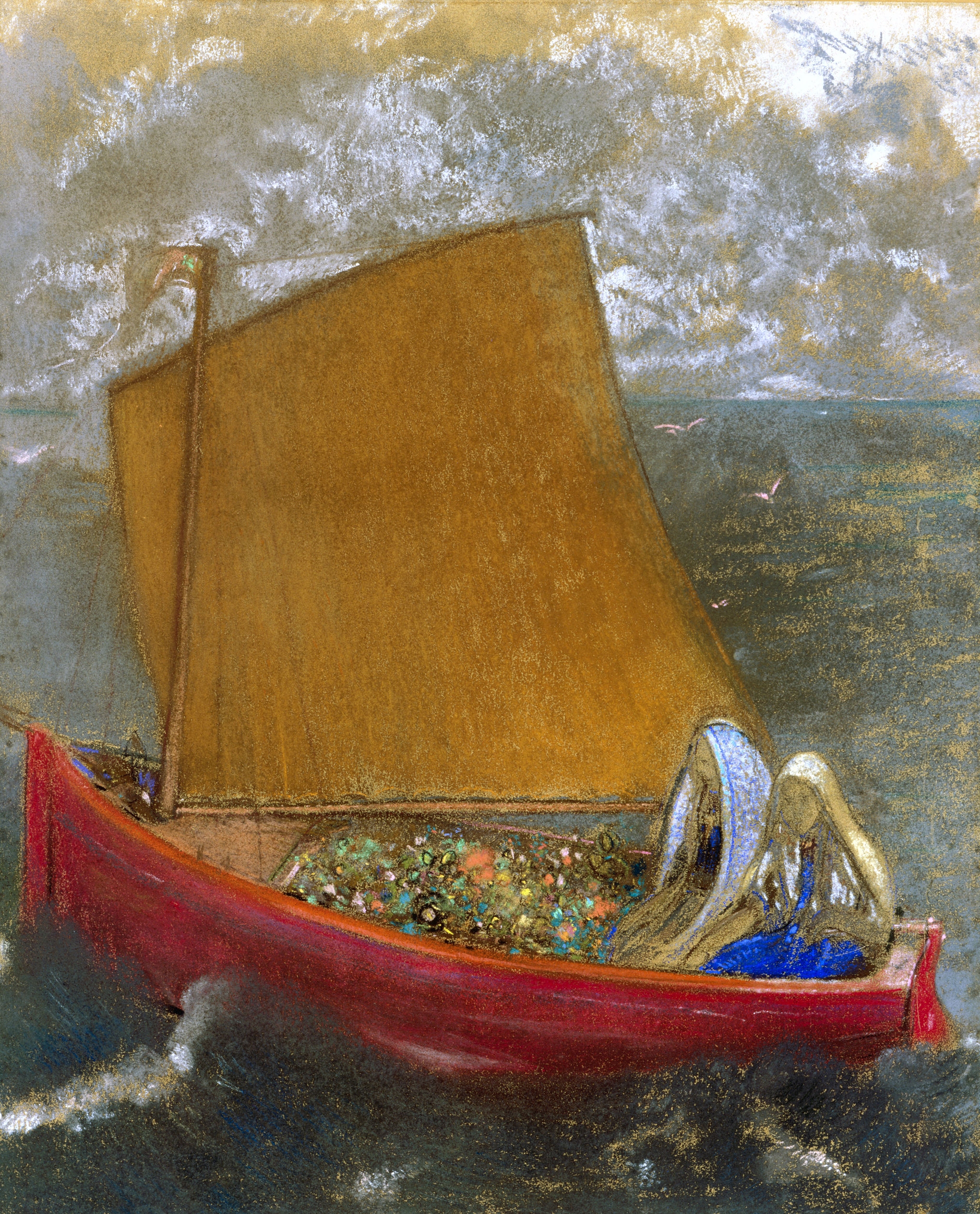 Żółty żagiel by Odilon Redon - 1905 - 58,42 x 47 cm 