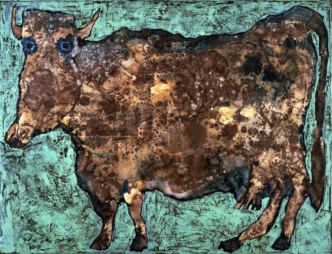 小鼻子的牛 by Jean Dubuffet - 1954 