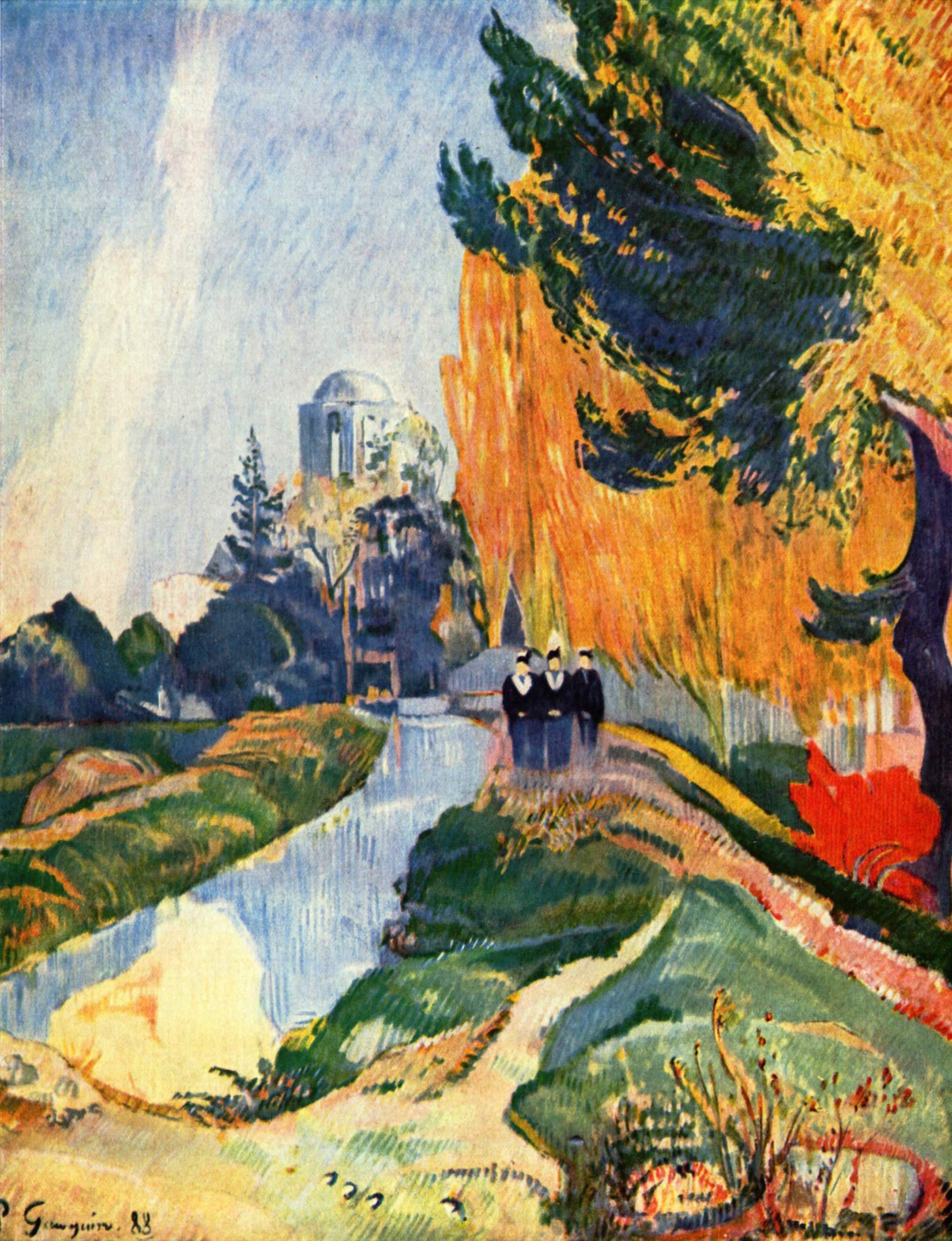 Les Alyscamps by Paul Gauguin - 1888 - 91,6 × 72,5 cm Musée d'Orsay