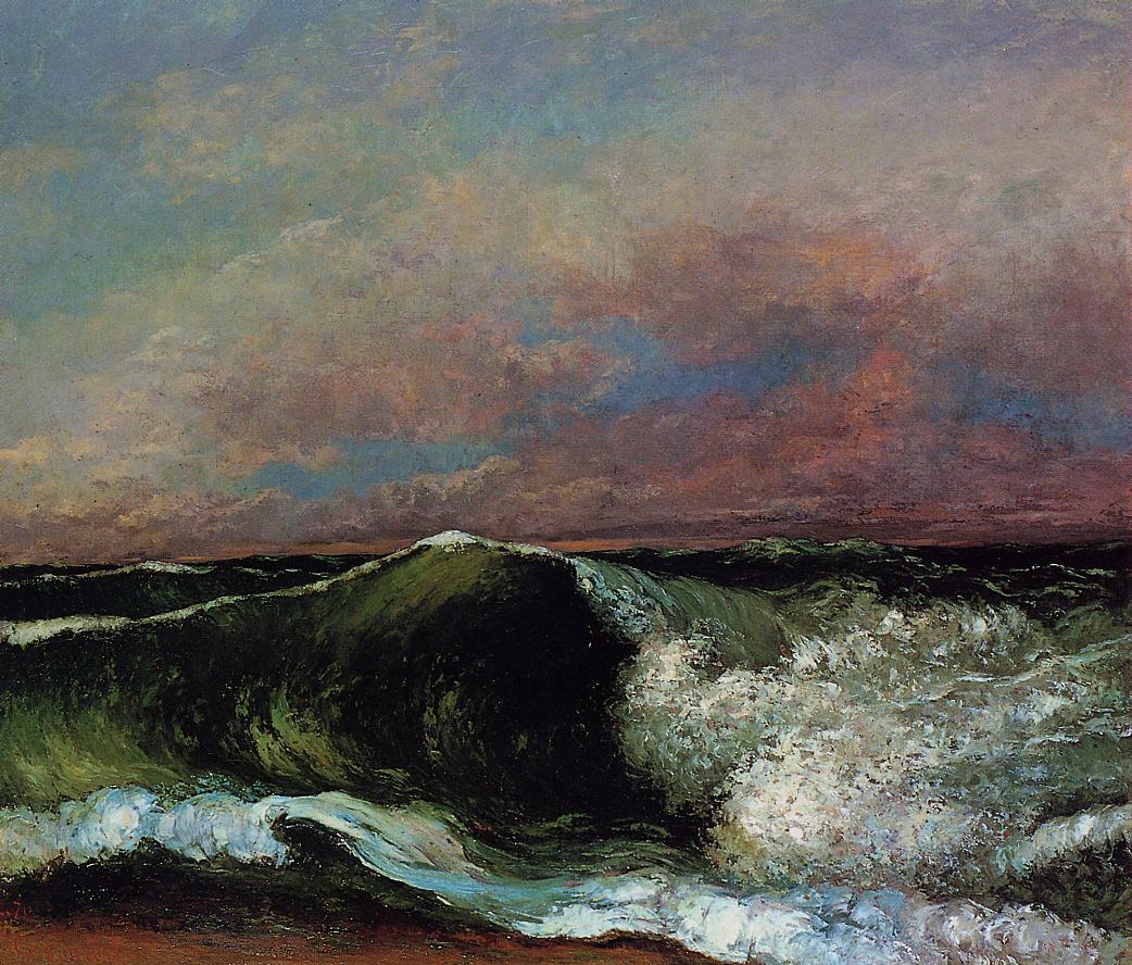 Die Welle by Gustave Courbet - 1870 - - Private Sammlung