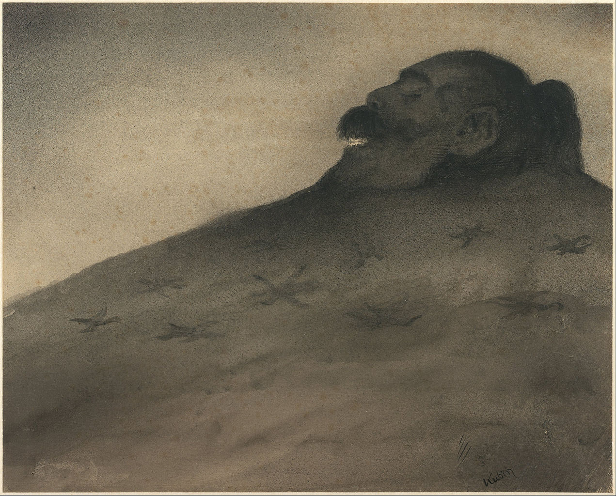 Dolmen by Alfred Kubin - cca 1900-1902 