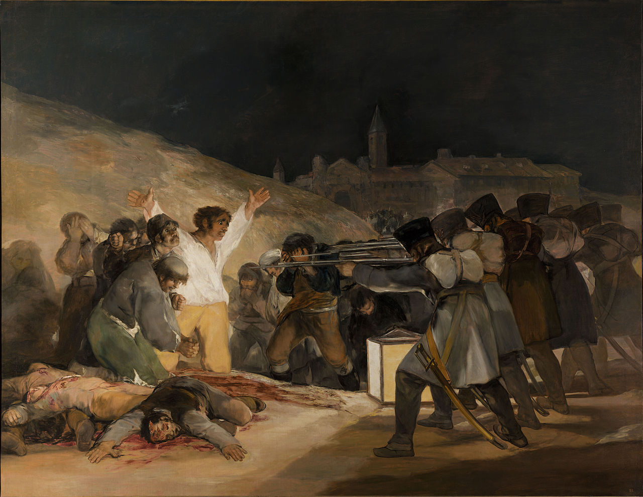 1808年5月3日 by Francisco Goya - 1814 - 268 cm × 347 cm 