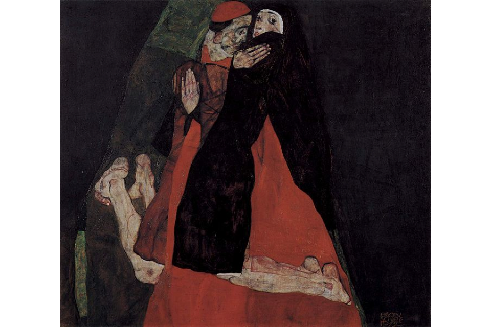 Cardinal and Nun by Egon Schiele - 1912 - 70 × 80,5 cm Leopold Museum