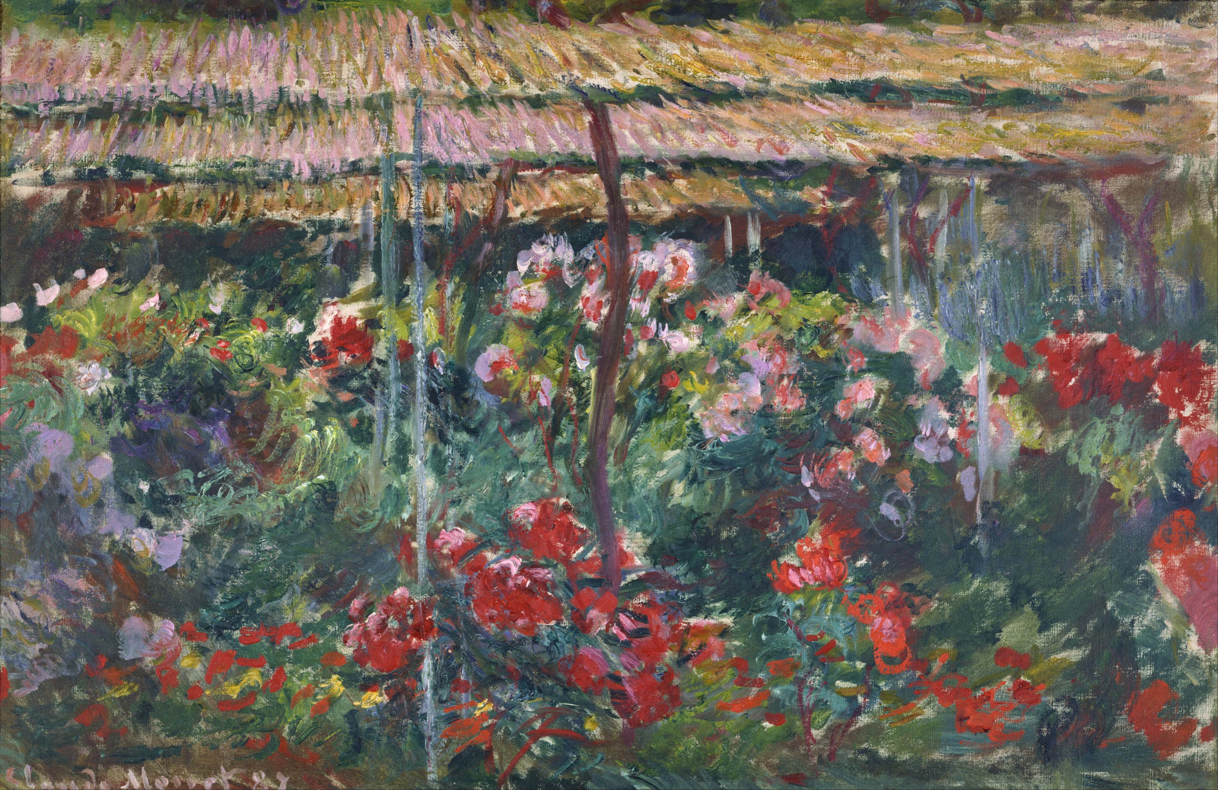 Pioen Tuin by Claude Monet - 1887 - 100 x 65.3 cm 
