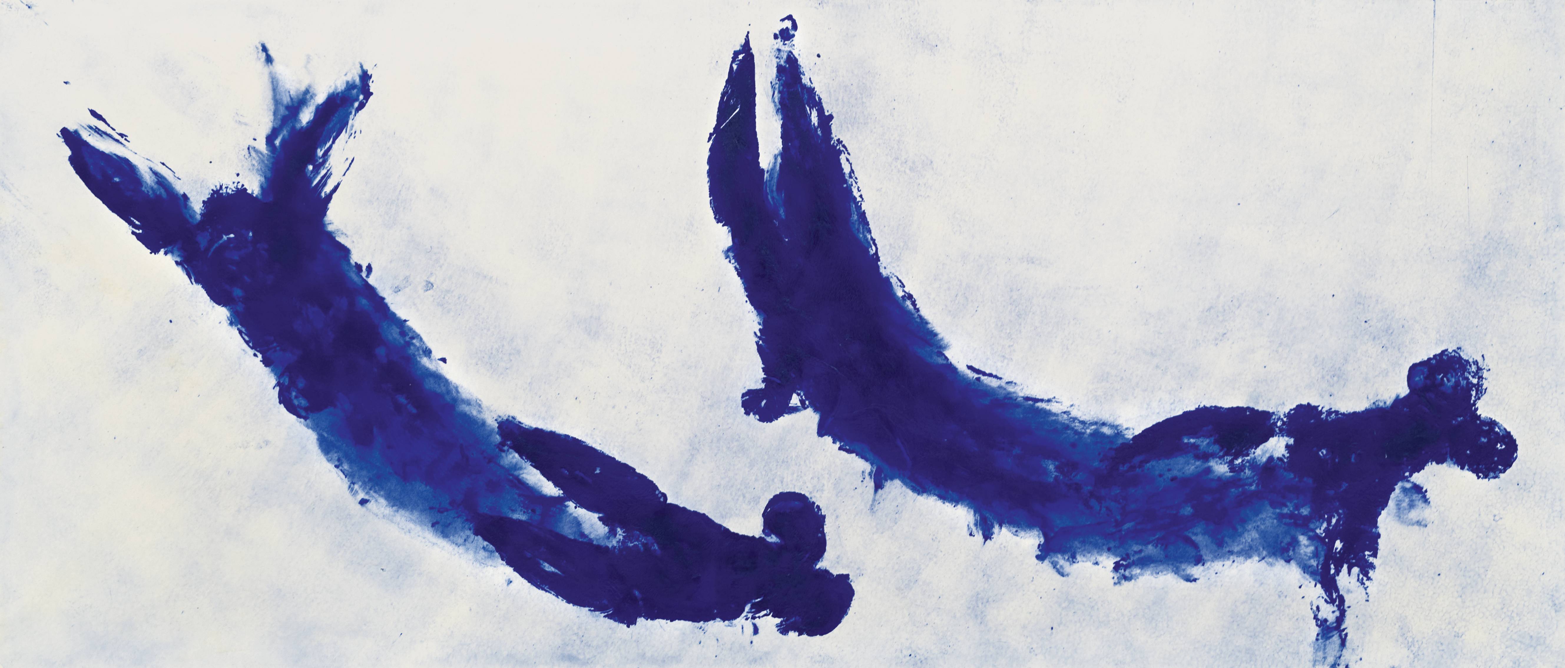 Niebieska antropometria bez tytułu by Yves Klein - 1960 - 155 x 359 cm 
