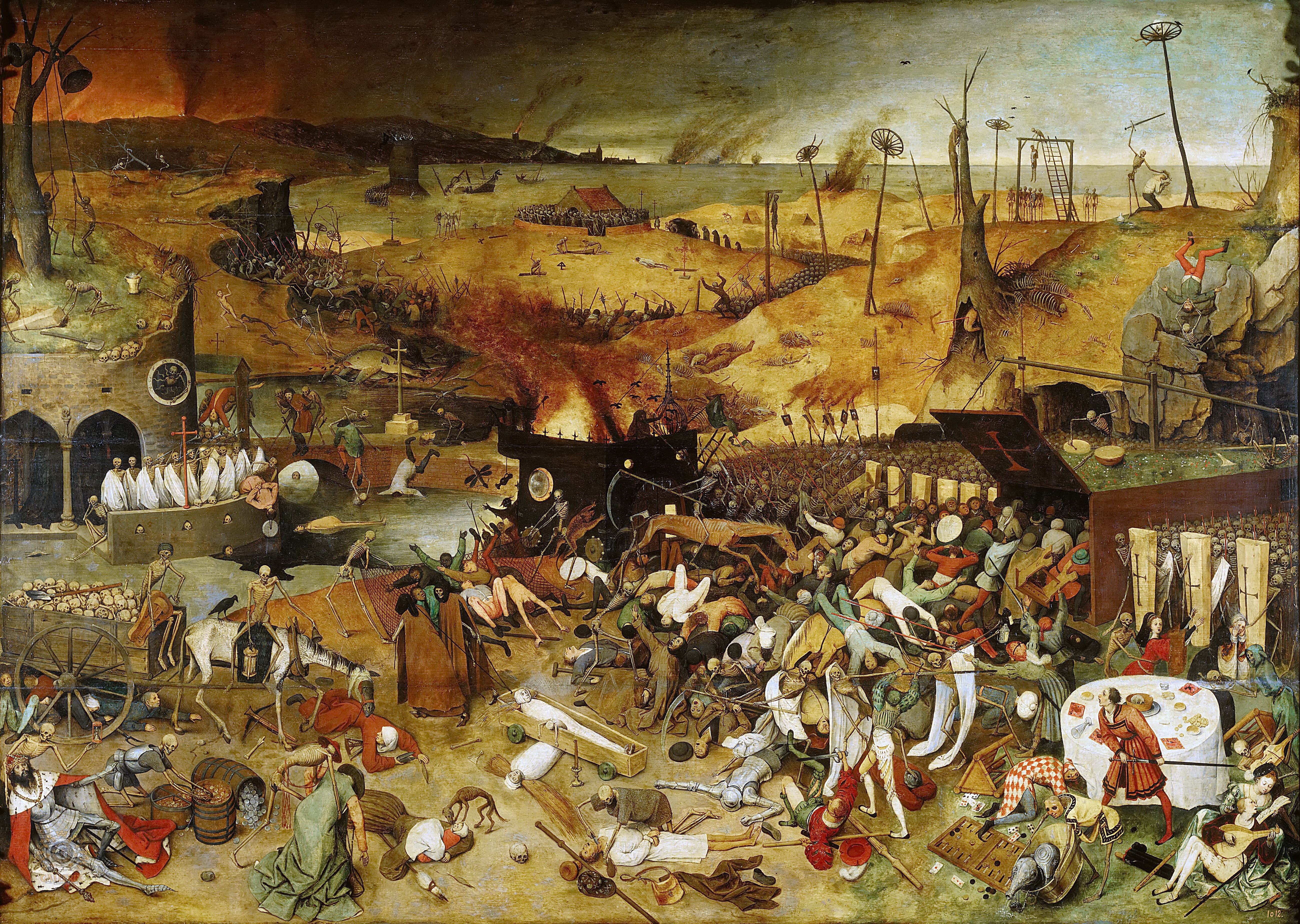 انتصار الموت by Pieter Bruegel the Elder - حوالي عام 1562 - 117 cm × 162 cm 