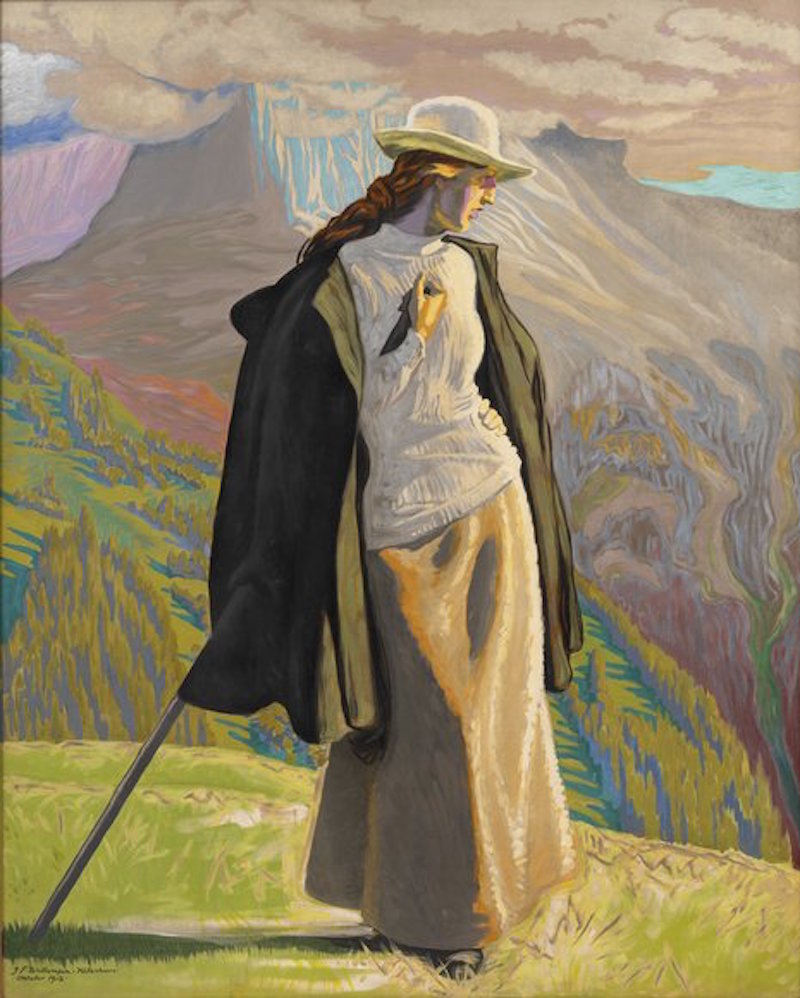 Une alpiniste by Jens Ferdinand Willumsen - 1912 -  210 x 170,5 cm 