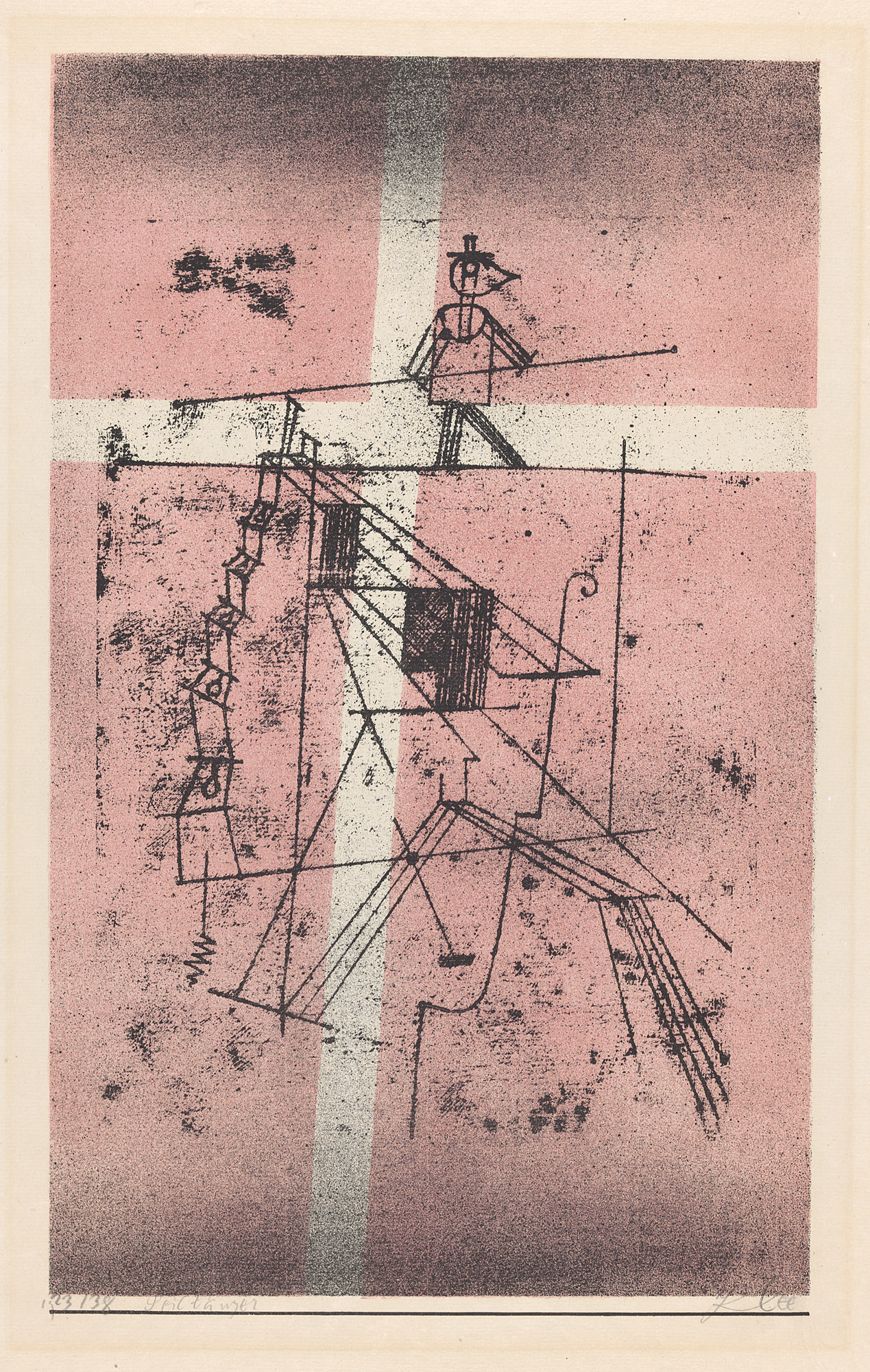 السائر على حبل مشدود by Paul Klee - 1923 - 48.7 x 32.2 سم 