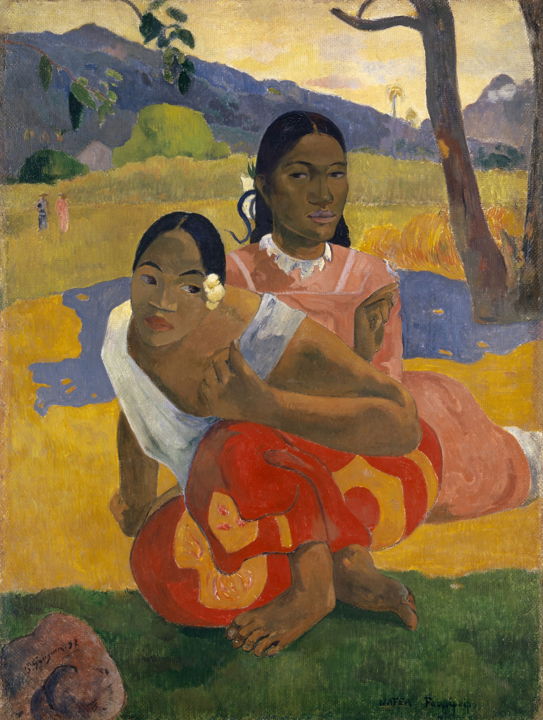 Kdy se vdáš? by Paul Gauguin - 1892 - 101 cm x 77 cm 