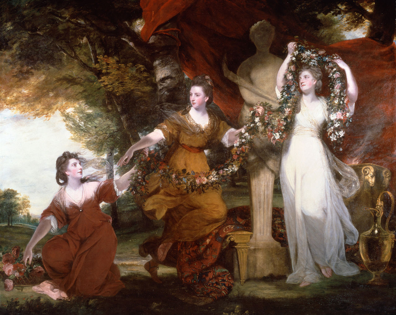 Three Ladies Adorning a Term of Hymen by Joshua Reynolds - 1773 - 233.7 x 290.8 cm private collection