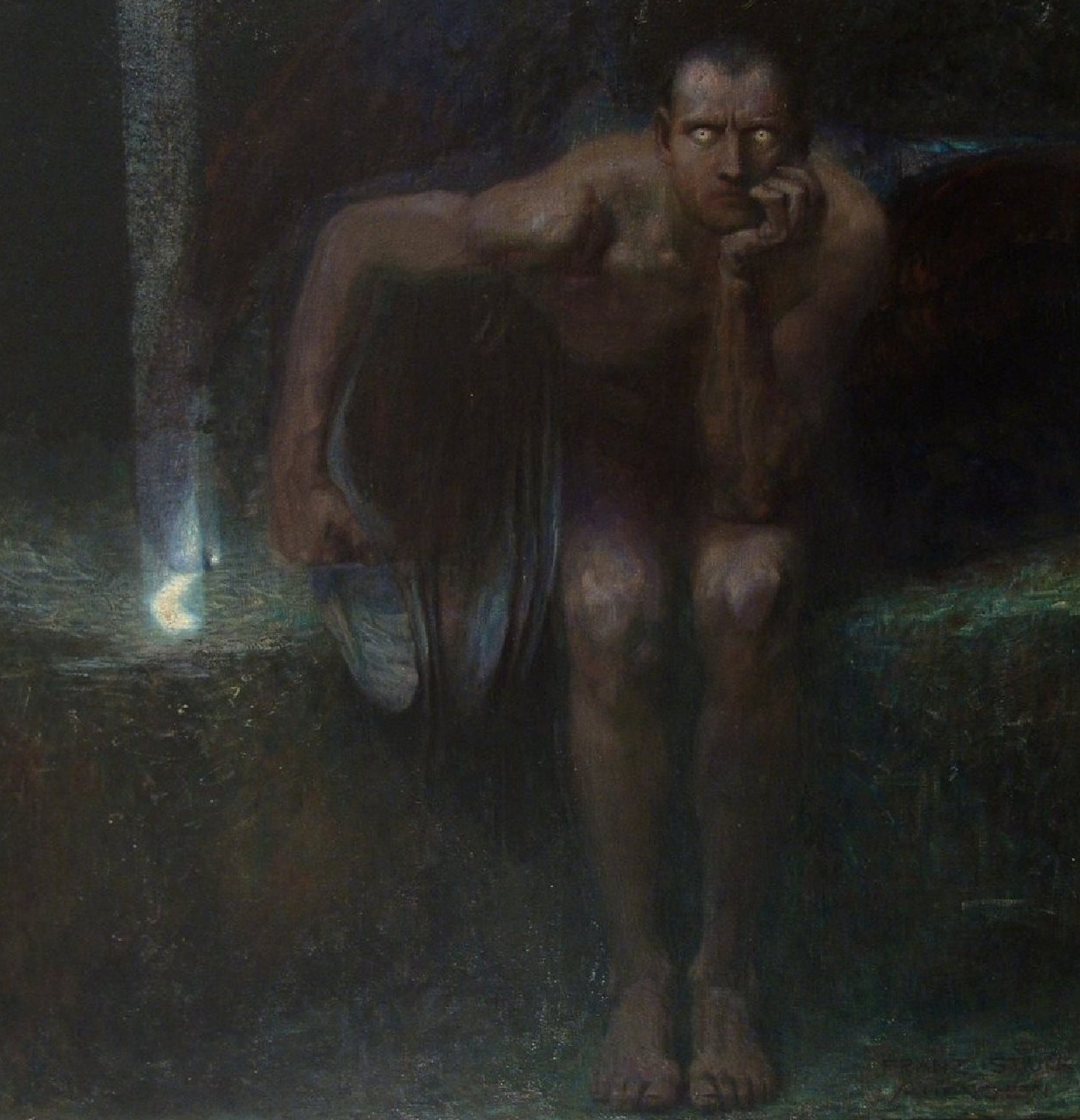 Lucifer by Franz von Stuck - 1890 