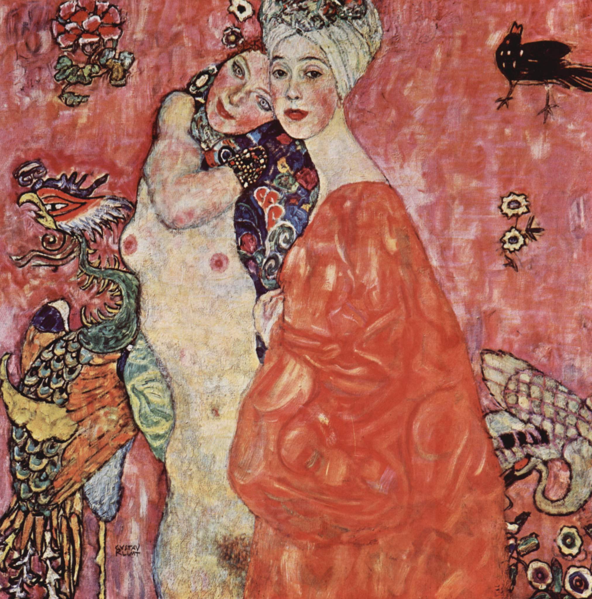 Barátnők by Gustav Klimt - 1917 - 99 x 99 cm 