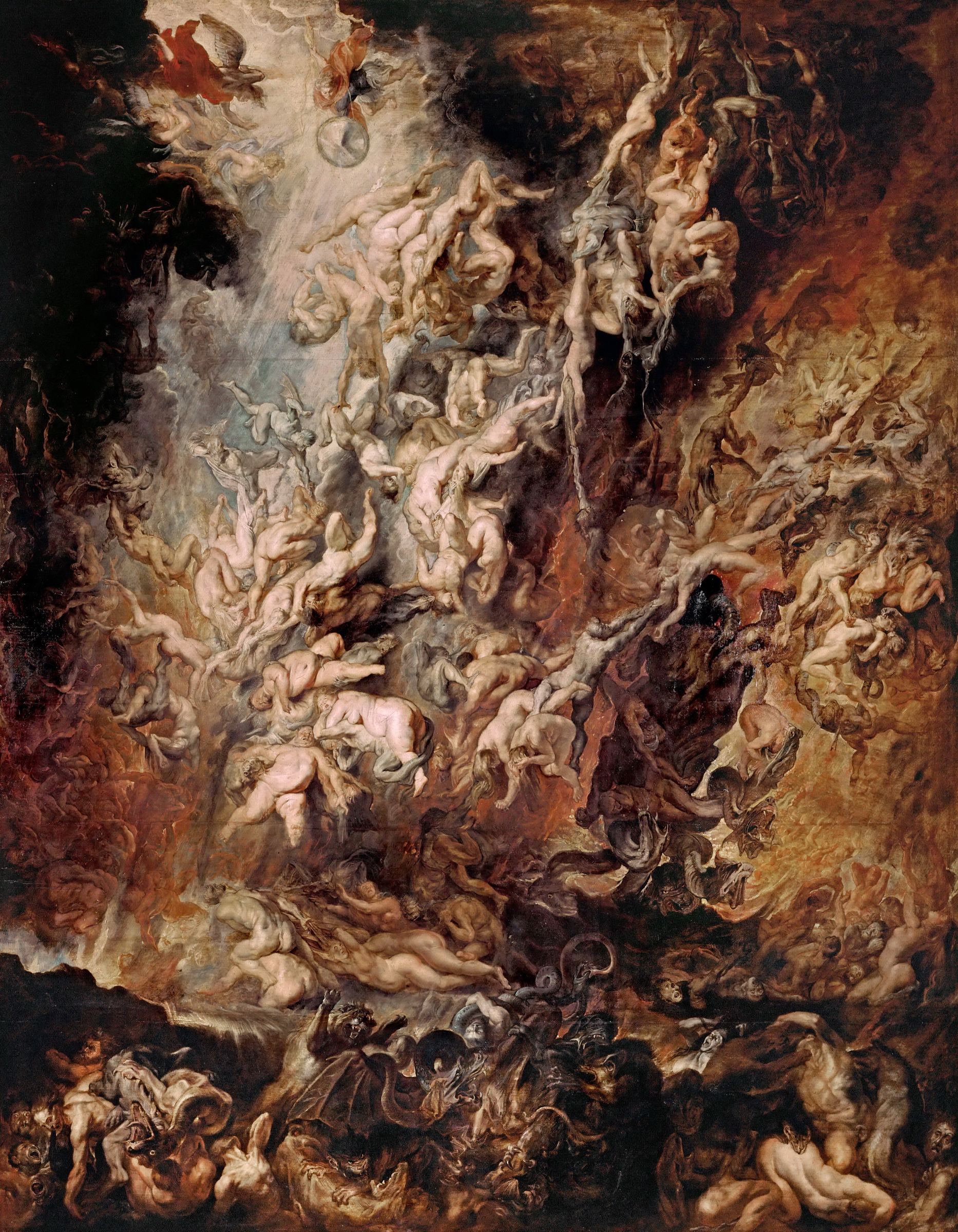 سقوط الملعونون by Peter Paul Rubens - 1620 - الأبعاد: 2,86 × 2,24 م 